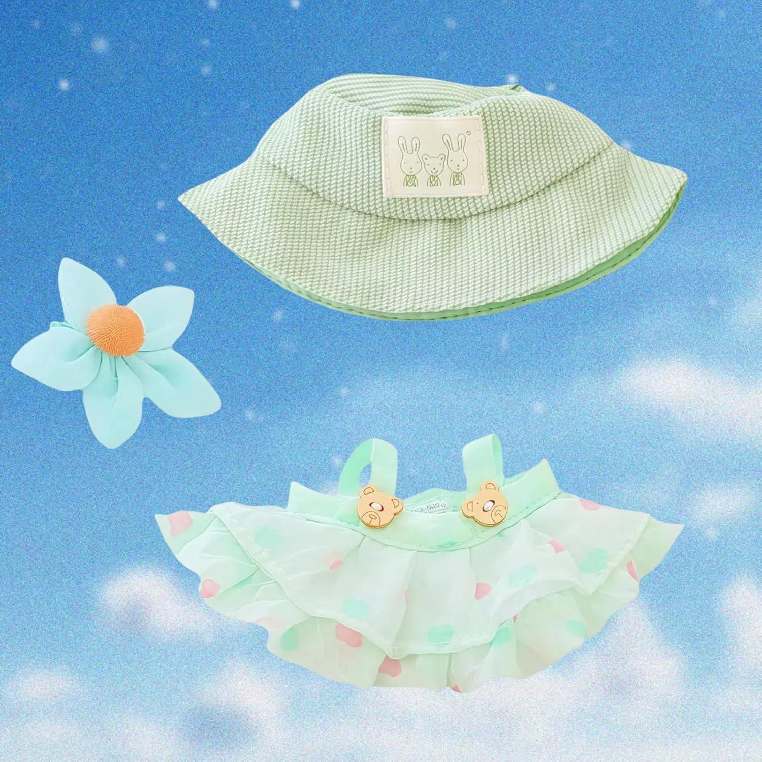 Conjunto de Ropa para Muñeca 17cm KPWIN Vestido Verde