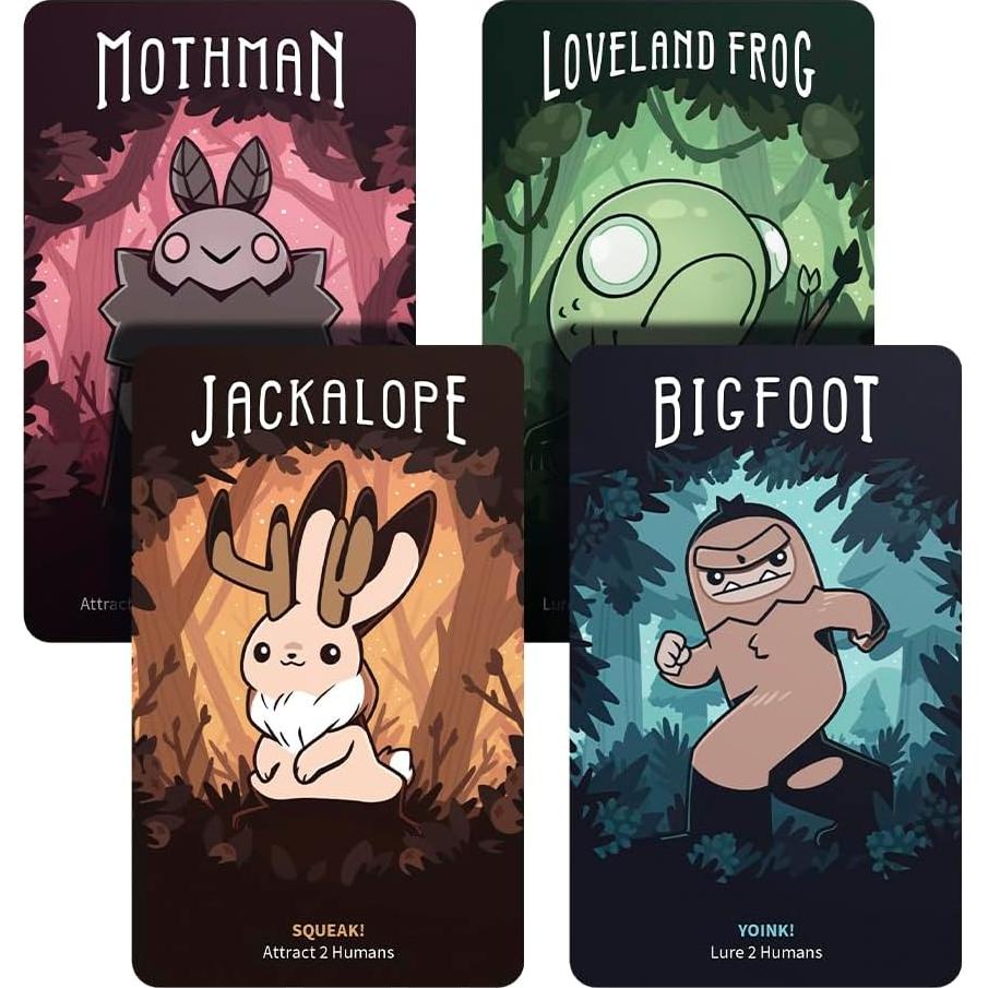Juego de Cartas Críptidos Torcidos TeeTurtle - Estrategia 2-4 Jugadores