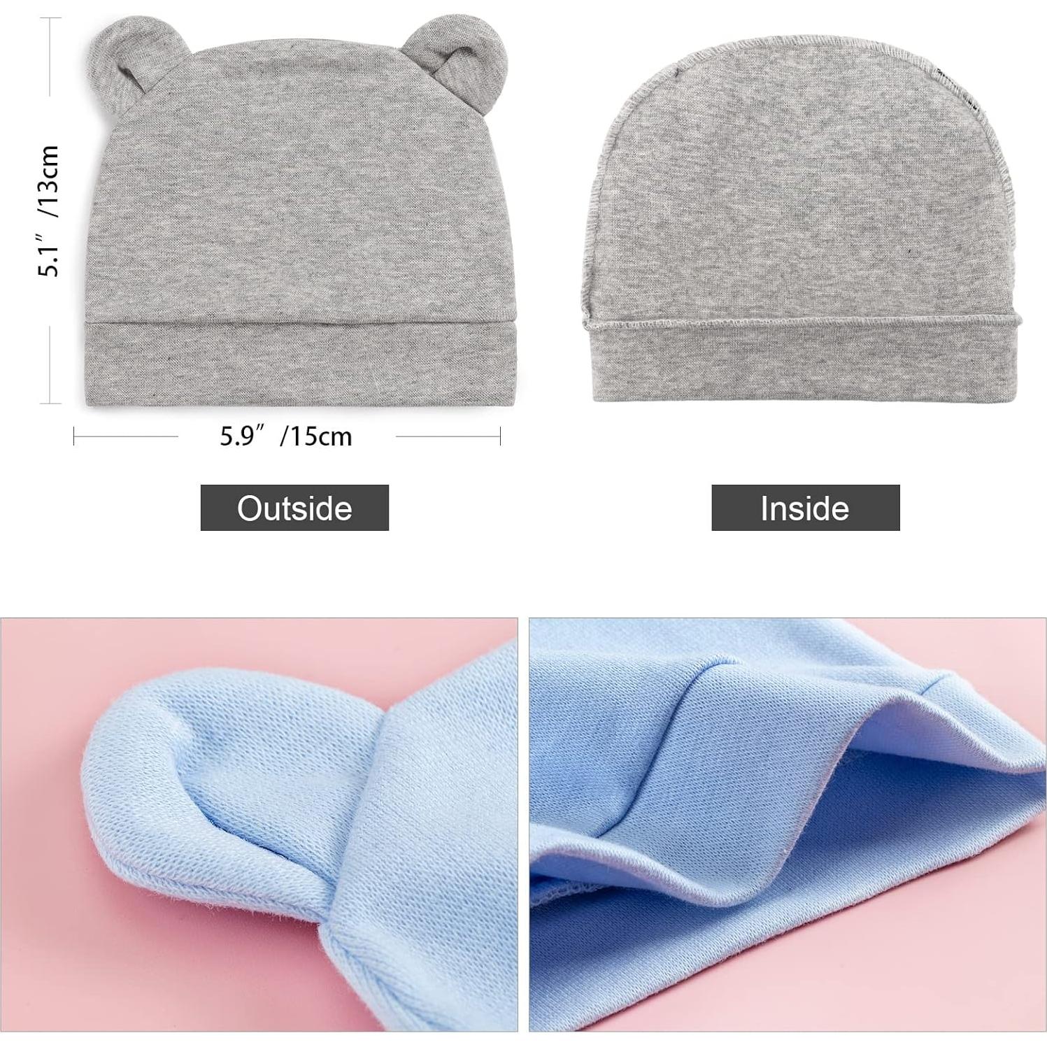 Gorros para Bebés Recién Nacidos AQOKKA con Orejas de Oso