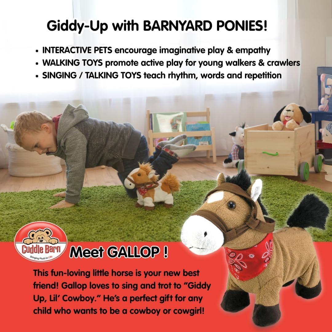 Cuddle Barn Gallop Caballo Musical 30 cm con Baterías Incluidas