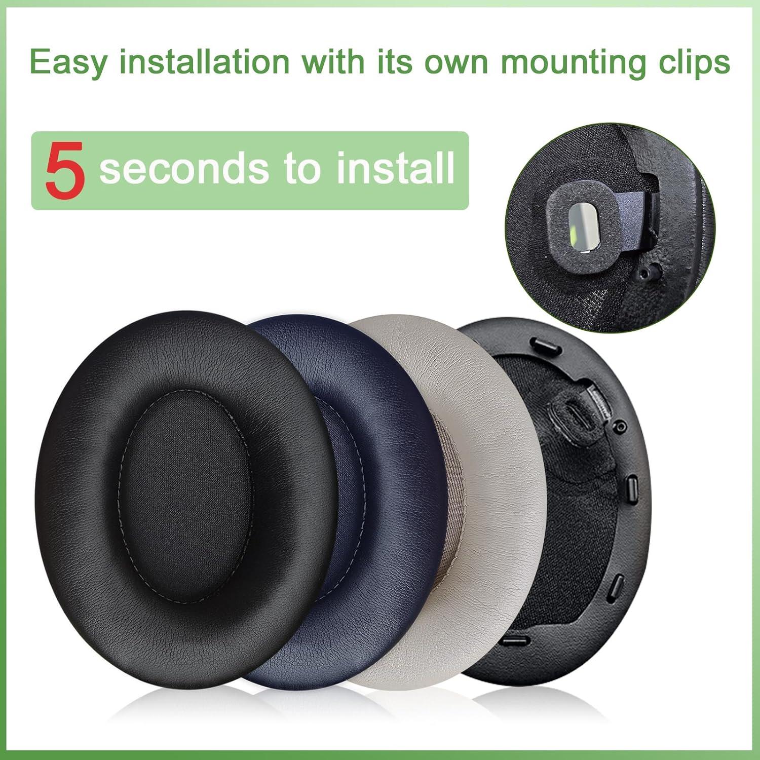 Almohadillas de Repuesto Hopopower para Auriculares Sony WH-1000XM4 - Espuma Aislante Negra