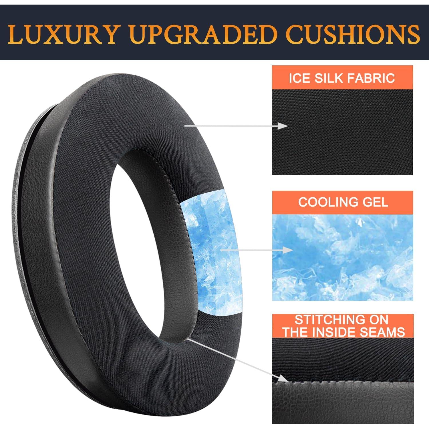 Almohadillas de Gel Refrigerante SOULWIT para Bose QC45 y SE - Negro