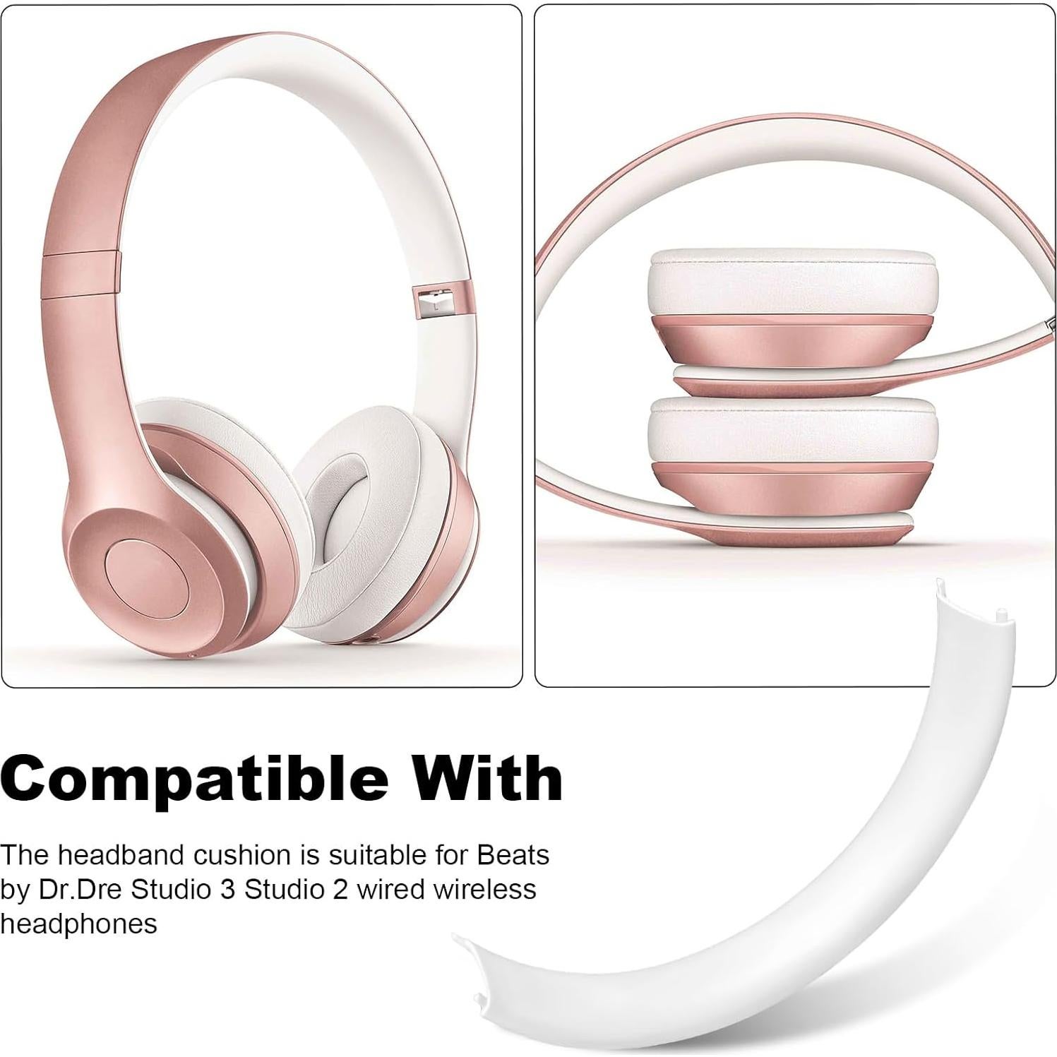 Almohadilla de Cabeza de Repuesto para Auriculares Beats Studio 2.0/3.0 - Negro