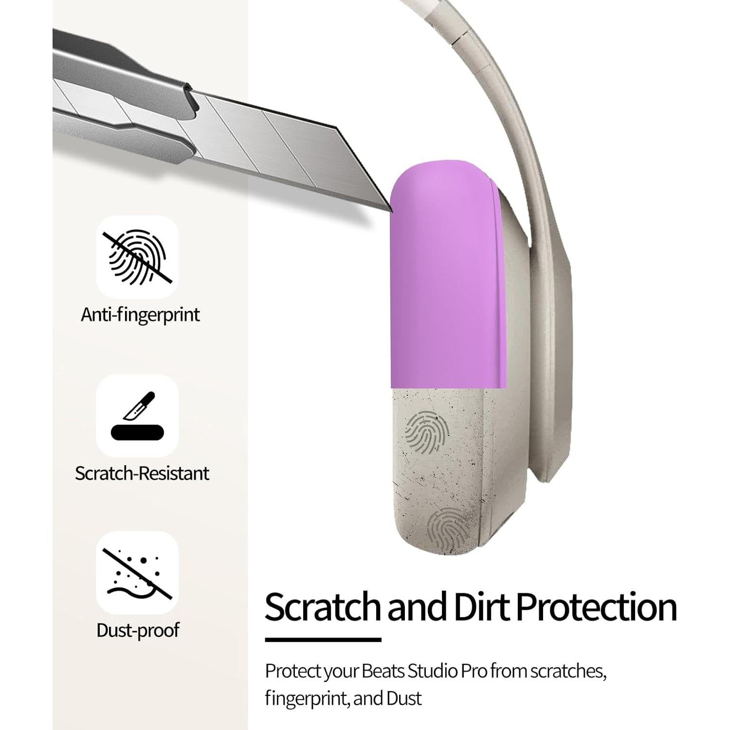 Funda de Silicona Morada para Auriculares Beats Studio Pro