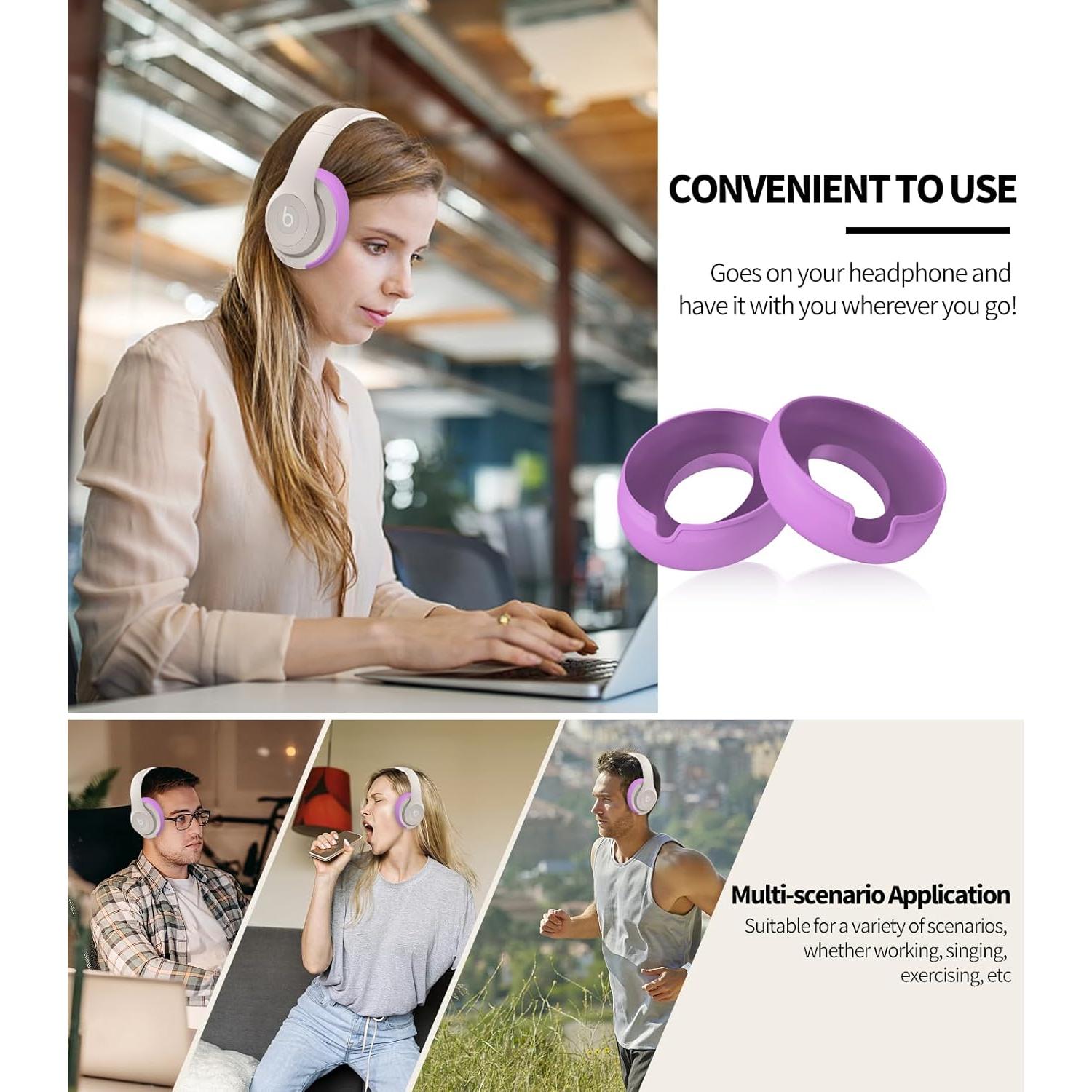 Funda de Silicona Morada para Auriculares Beats Studio Pro