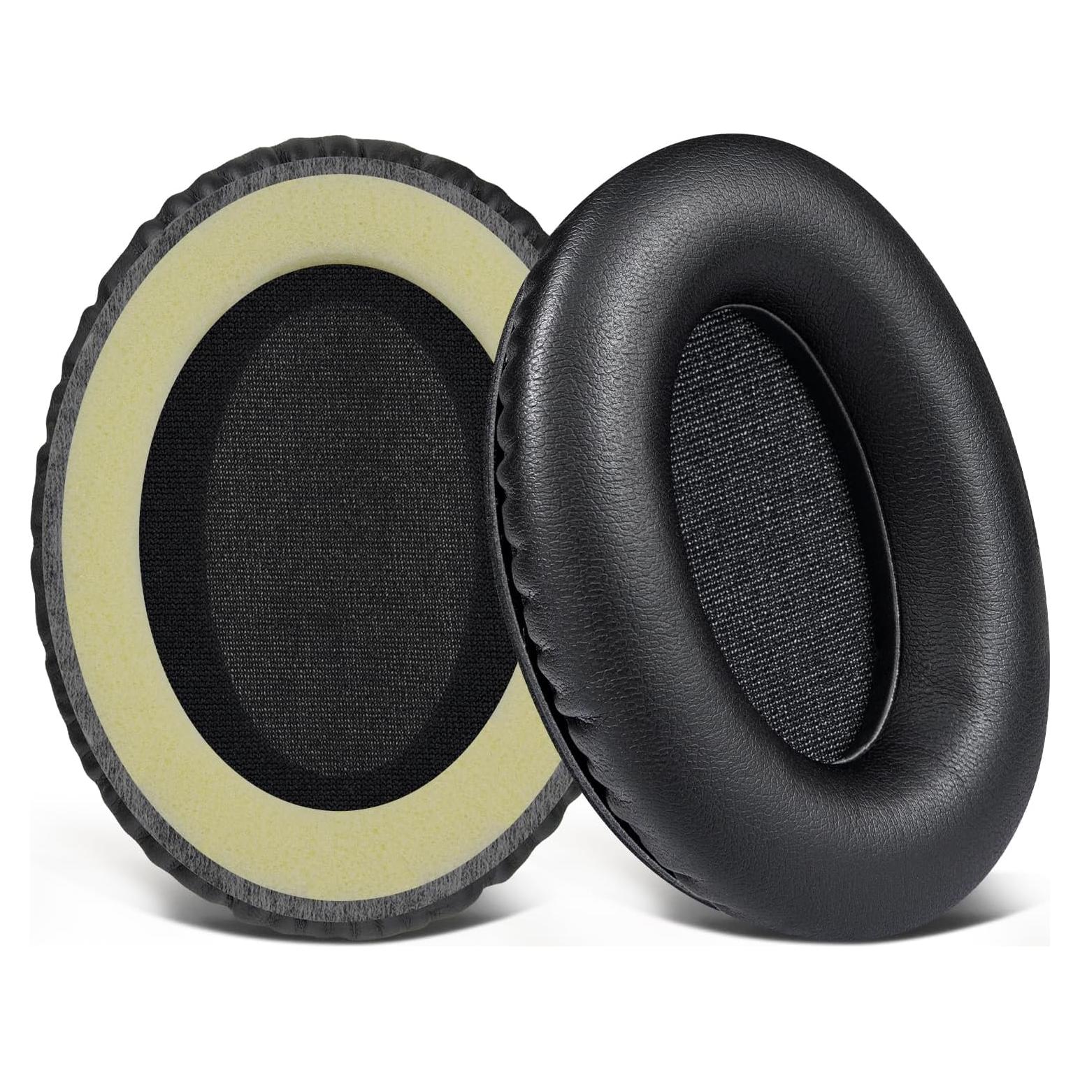 Almohadillas de Reemplazo SOULWIT para Auriculares Audio-Technica ATH-ANC7/ANC7B - Negro