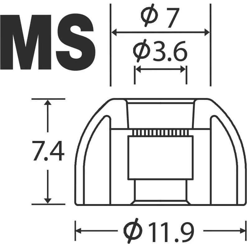 Puntas de Auriculares AZLA SednaEarfit XELASTEC 2 - Compatibles con Sony, Samsung, Beats