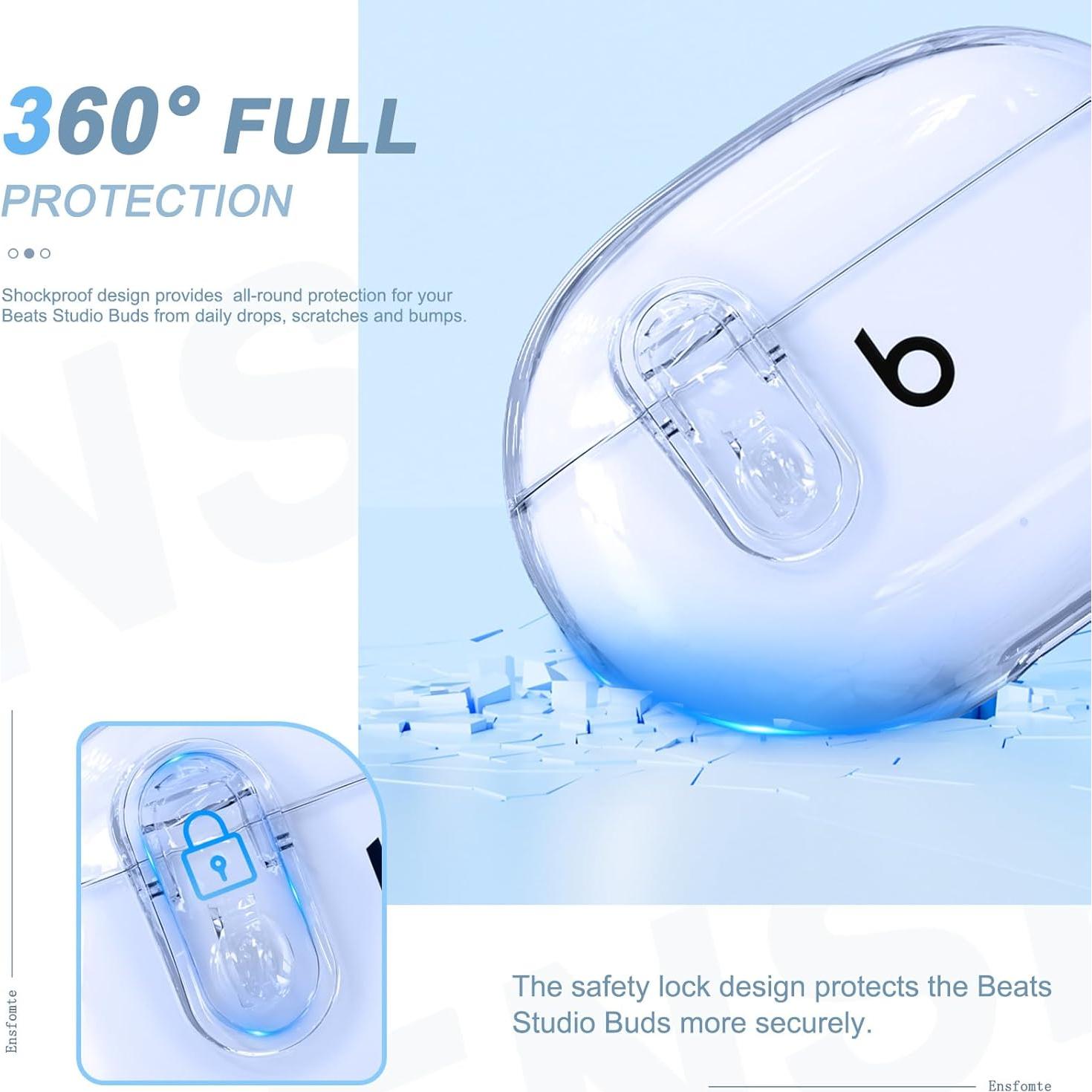 Funda Protectora Transparente para Beats Studio Buds Plus - Ensfomte