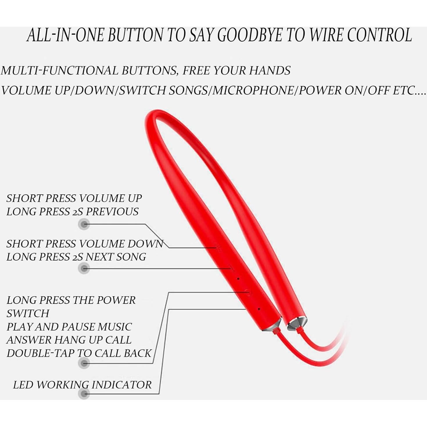 Auriculares Bluetooth JNXIKOU WEJ-220 Inalámbricos IPX6 Negro