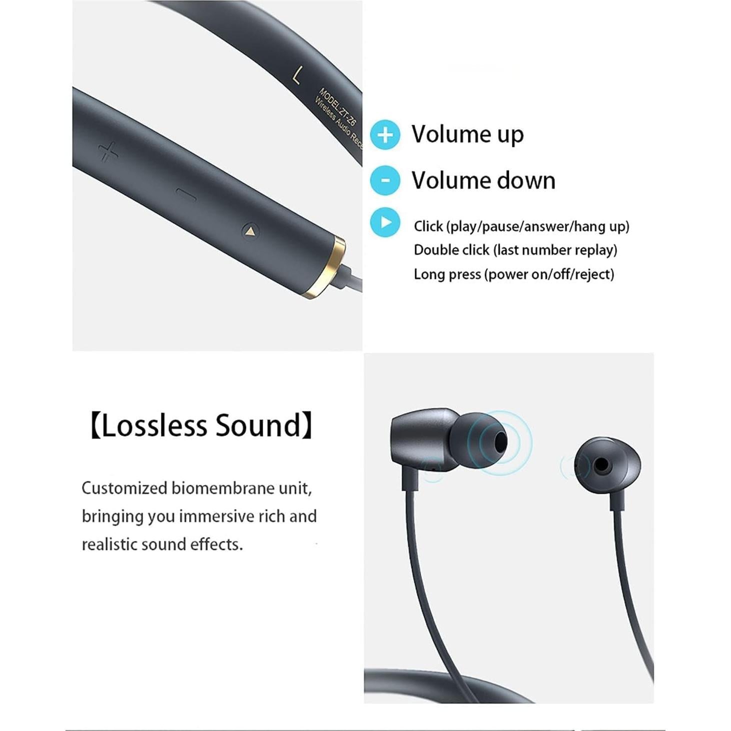 Auriculares Bluetooth JNXIKOU WEJ-220 Inalámbricos IPX6 Negro