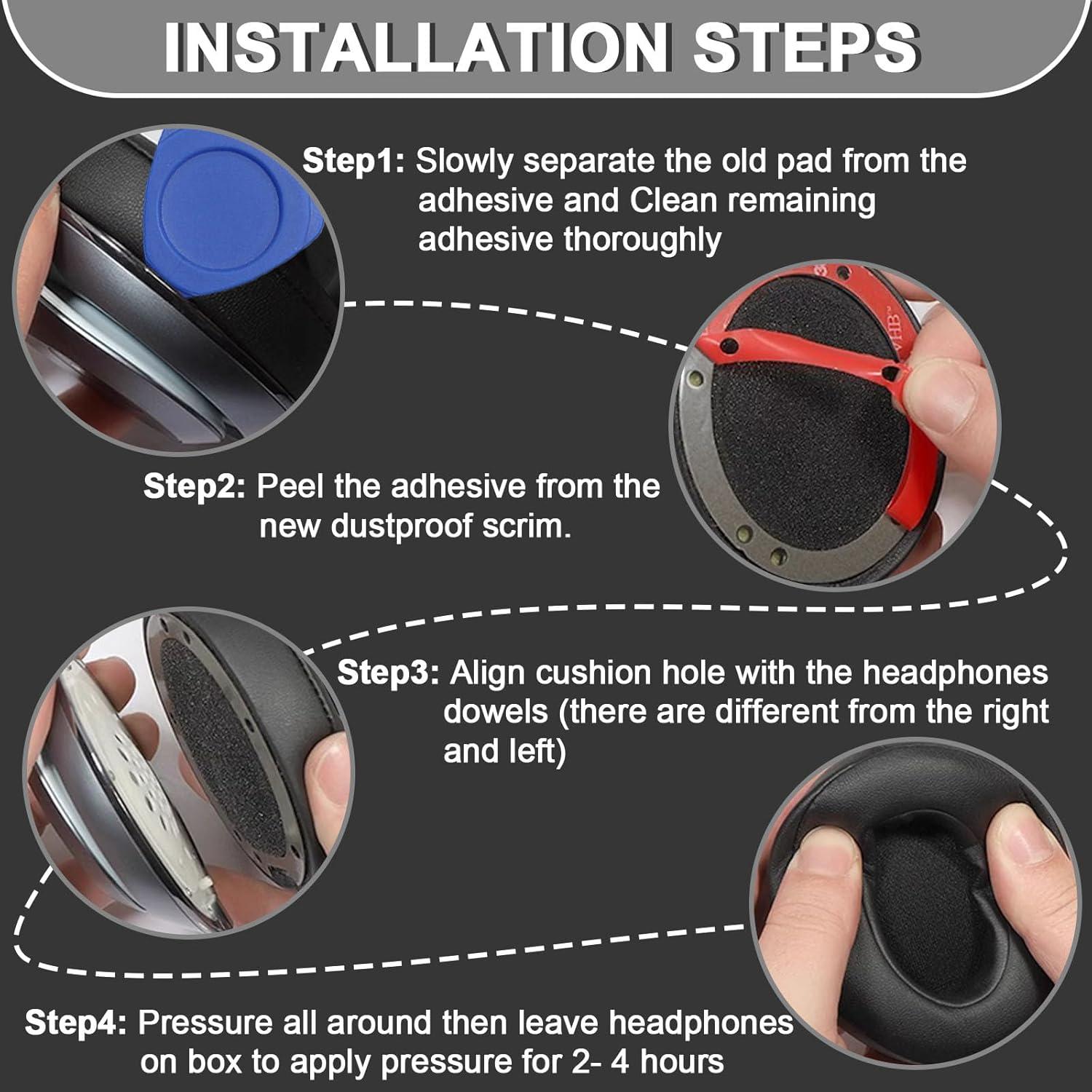 Almohadillas de Repuesto para Auriculares Beats Studio 2/3 - Negro