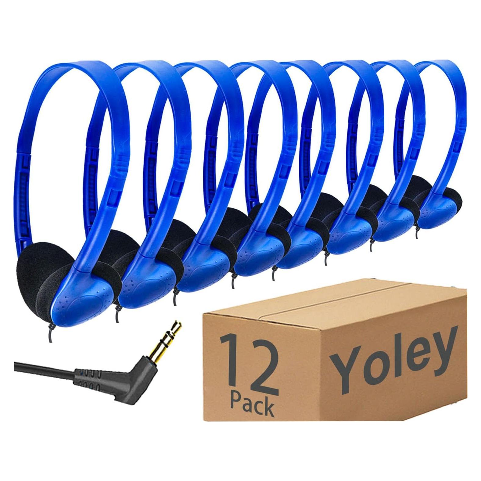 Auriculares Yoley FM857 a Granel 12 Paquetes Azul 3.5mm