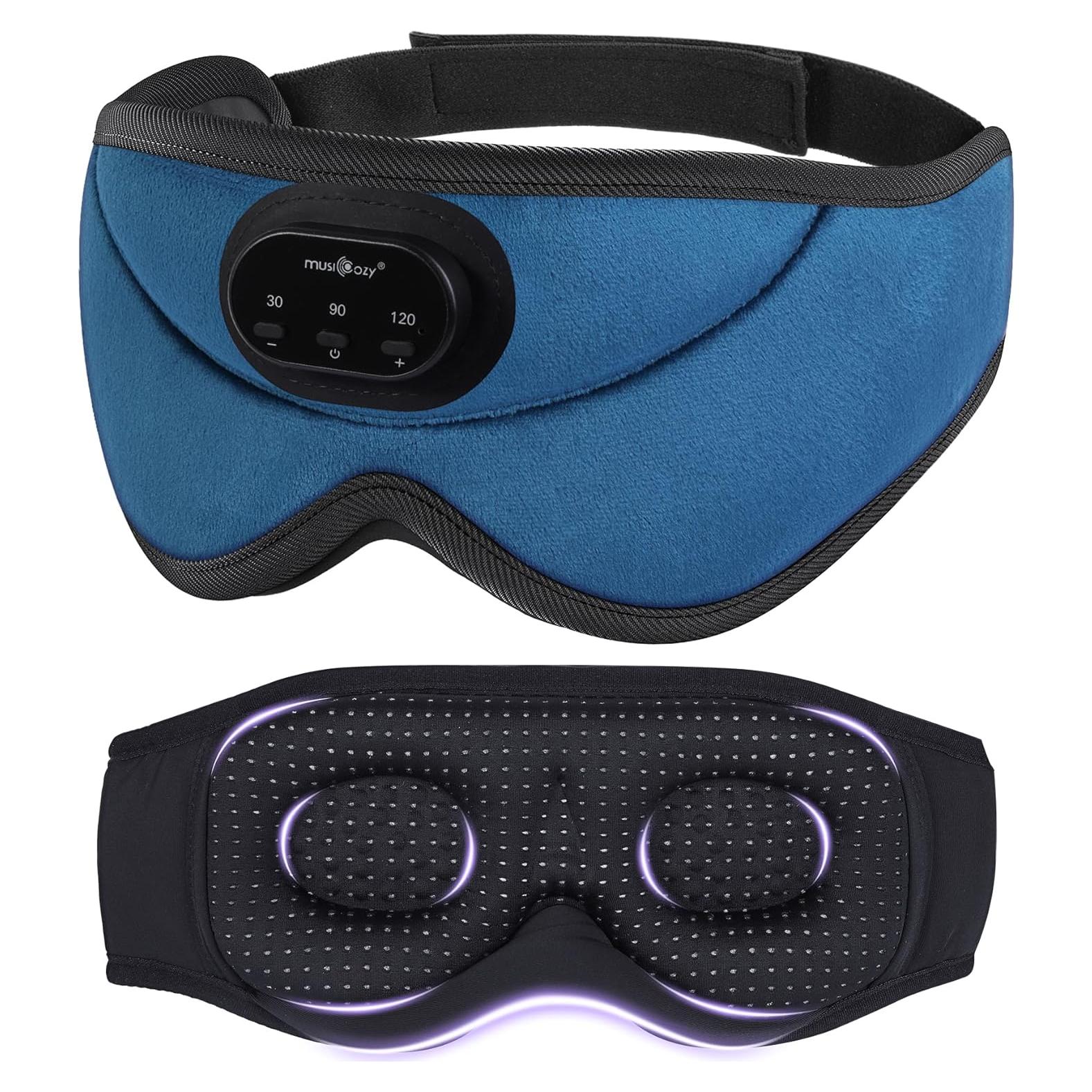 MUSICOZY Máscara de Sueño Bluetooth 3D con Auriculares Inalámbricos
