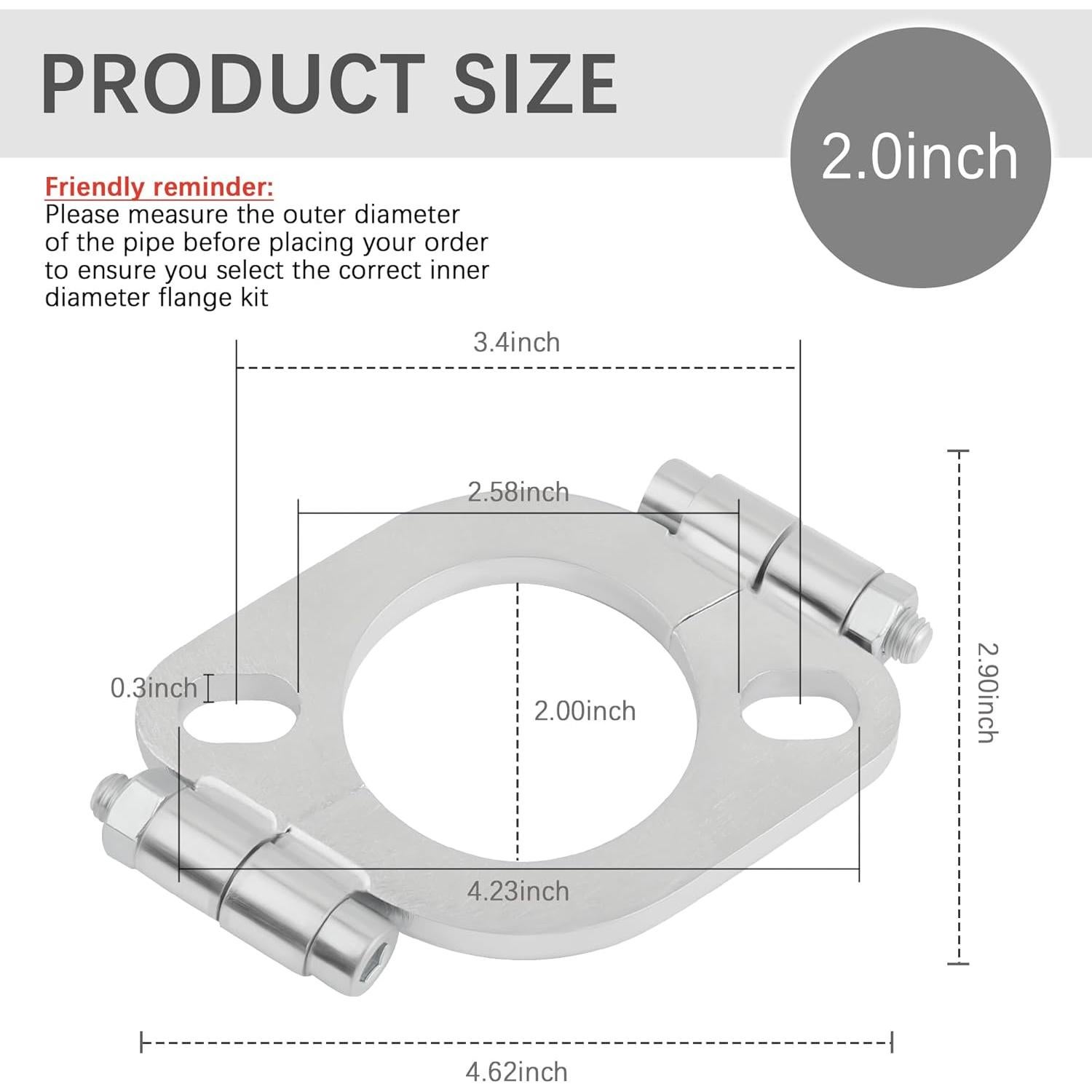 Kit de Reparación de Brida de Escape Stacool 2" Acero Carbono