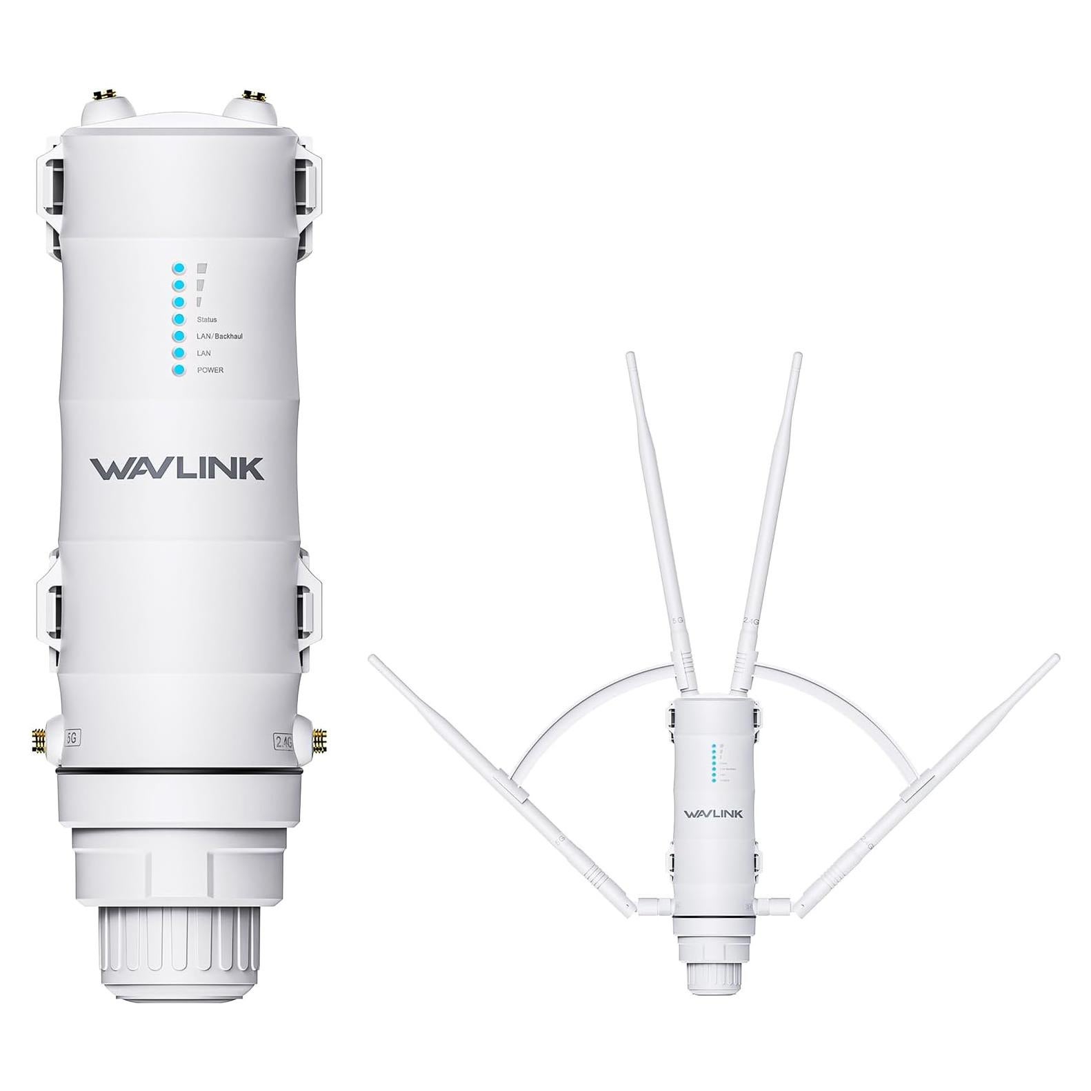 Extensor de WiFi Exterior WAVLINK AC1200 Doble Banda 300Mbps/867Mbps