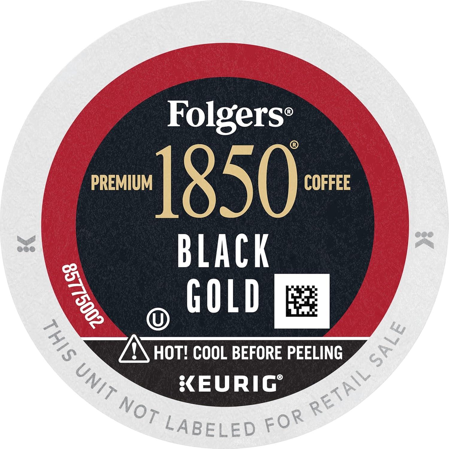Café Folgers 1850 Black Gold Tostado Oscuro 60 Cápsulas K-Cup