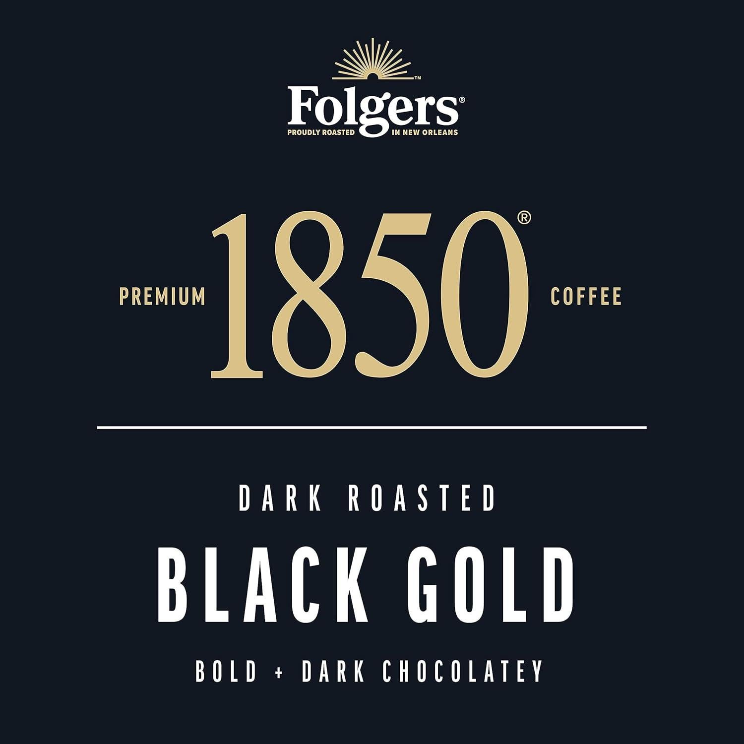 Café Folgers 1850 Black Gold Tostado Oscuro 60 Cápsulas K-Cup
