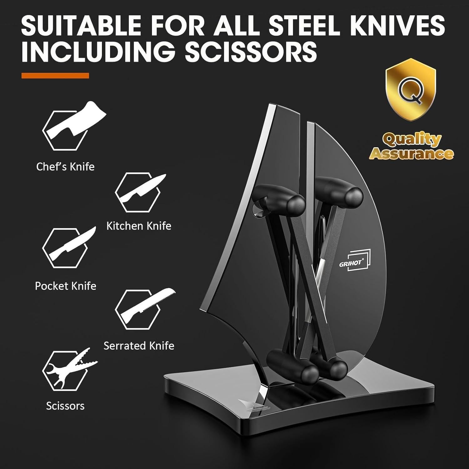 Afilador de cuchillos Grihot VN3 - 3 Acciones, 0.88 kg