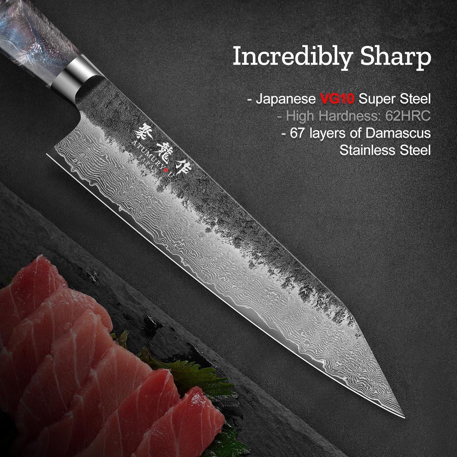 Cuchillo de Chef Kiritsuke Atumuryou JPCK 21 cm Damasco VG10