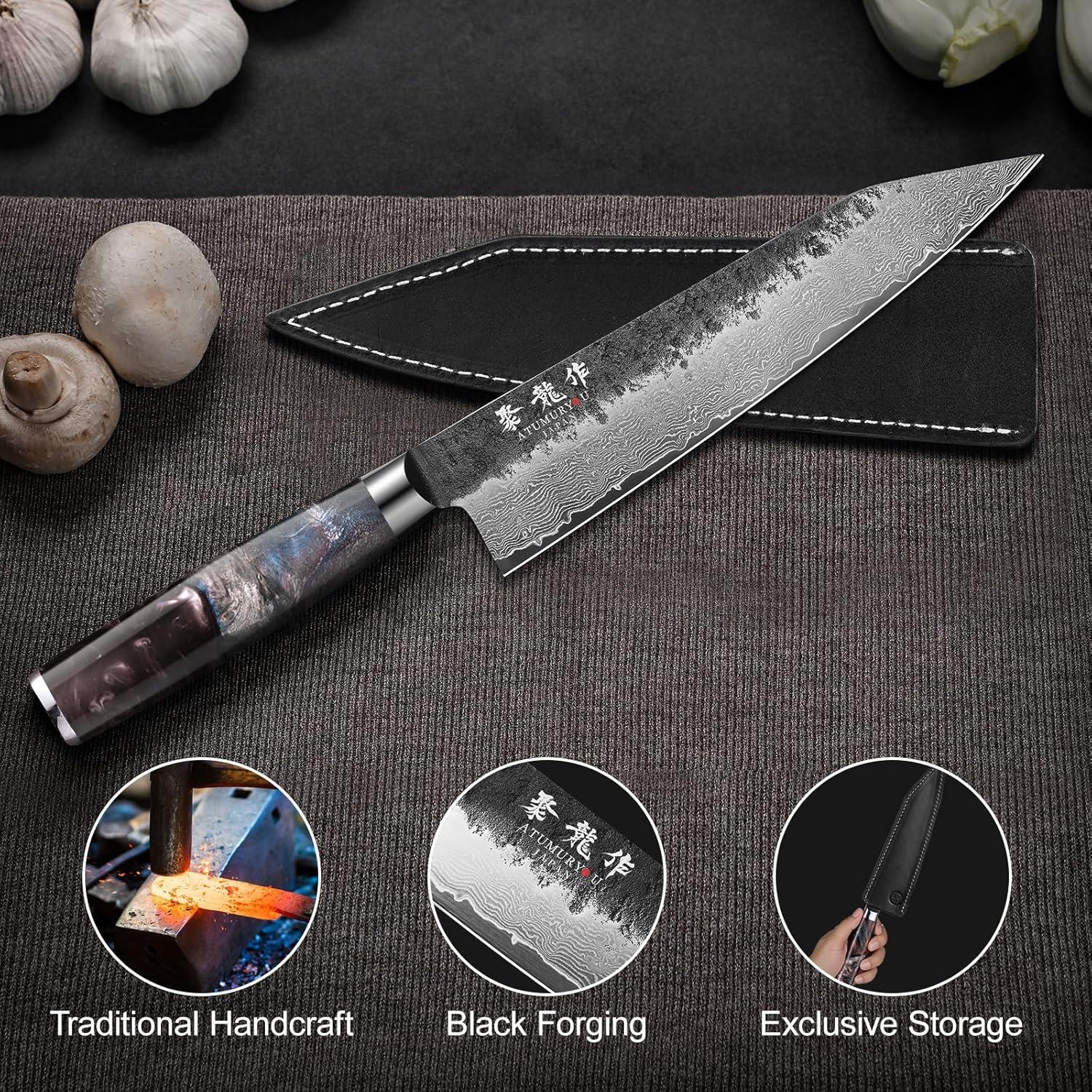 Cuchillo de Chef Kiritsuke Atumuryou JPCK 21 cm Damasco VG10