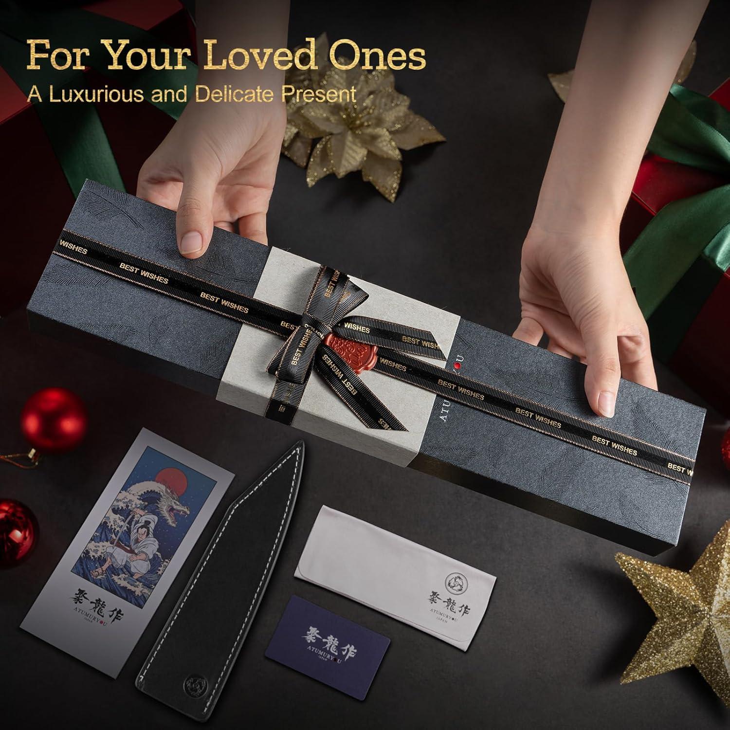 Cuchillo de Chef Kiritsuke Atumuryou JPCK 21 cm Damasco VG10