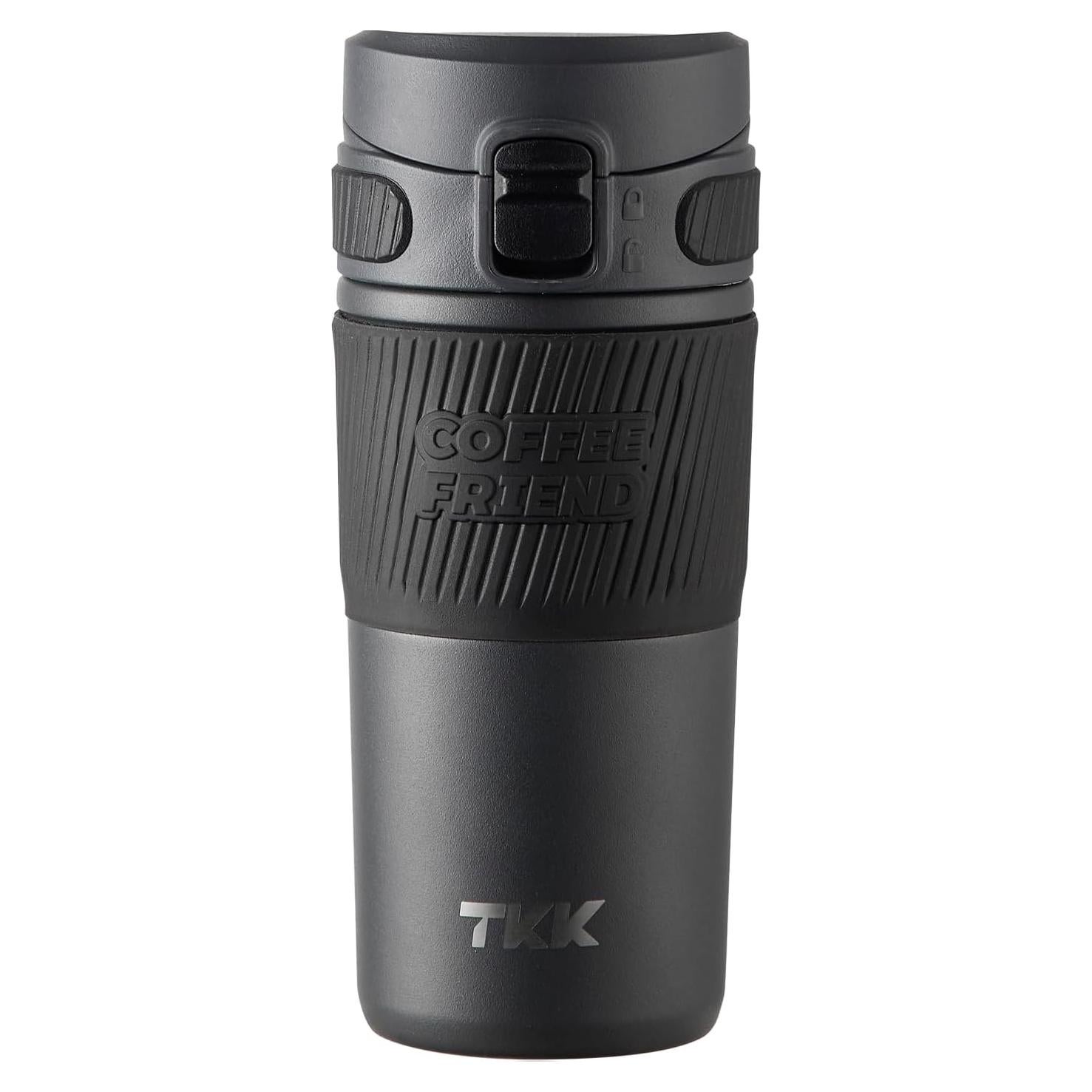 Taza de Viaje TKK 15 oz Acero Inoxidable Aislada Gris