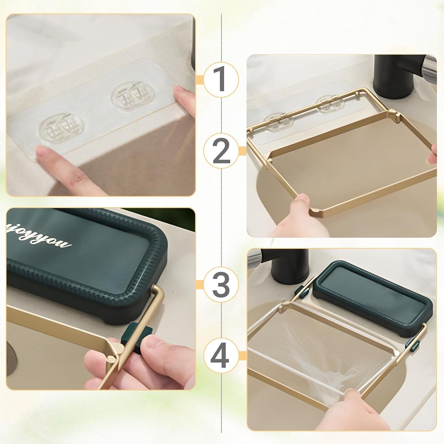 Colador de Esquina para Fregadero HARSKIYER con 100 Bolsas Desechables