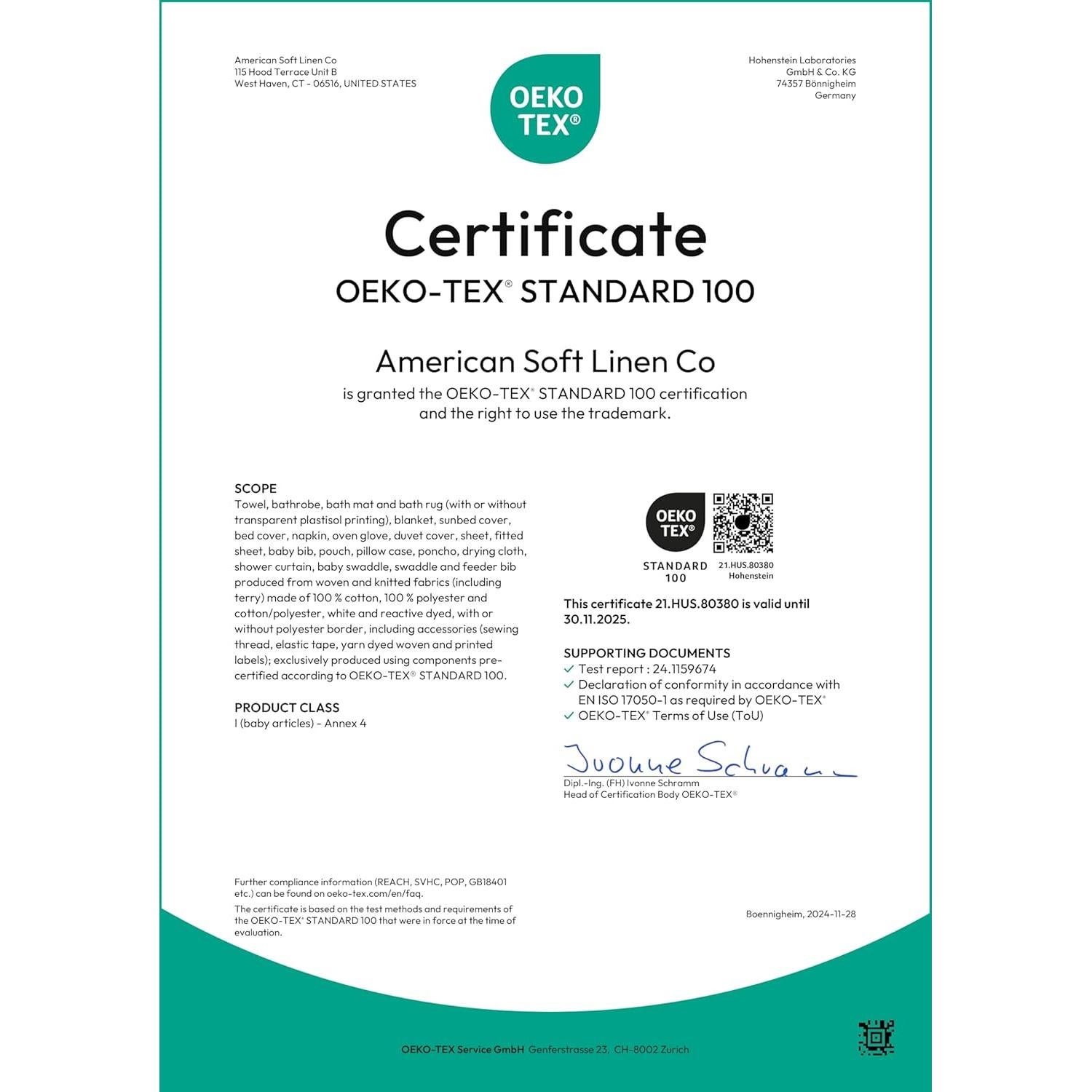 Conjunto de Toallas de Mano American Soft Linen 4 Piezas 600 GSM