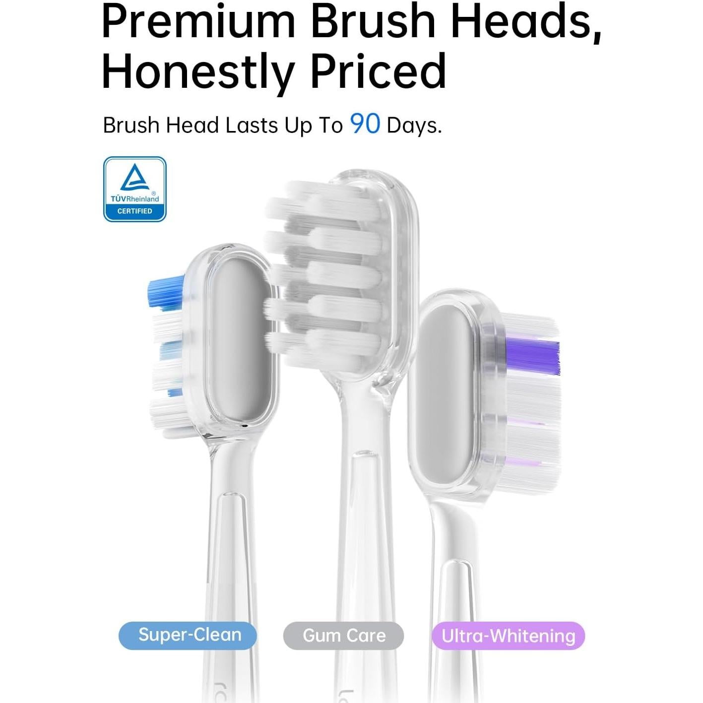 Cepillo de Dientes Eléctrico Laifen Wave Azul, 3 Cabezas, App