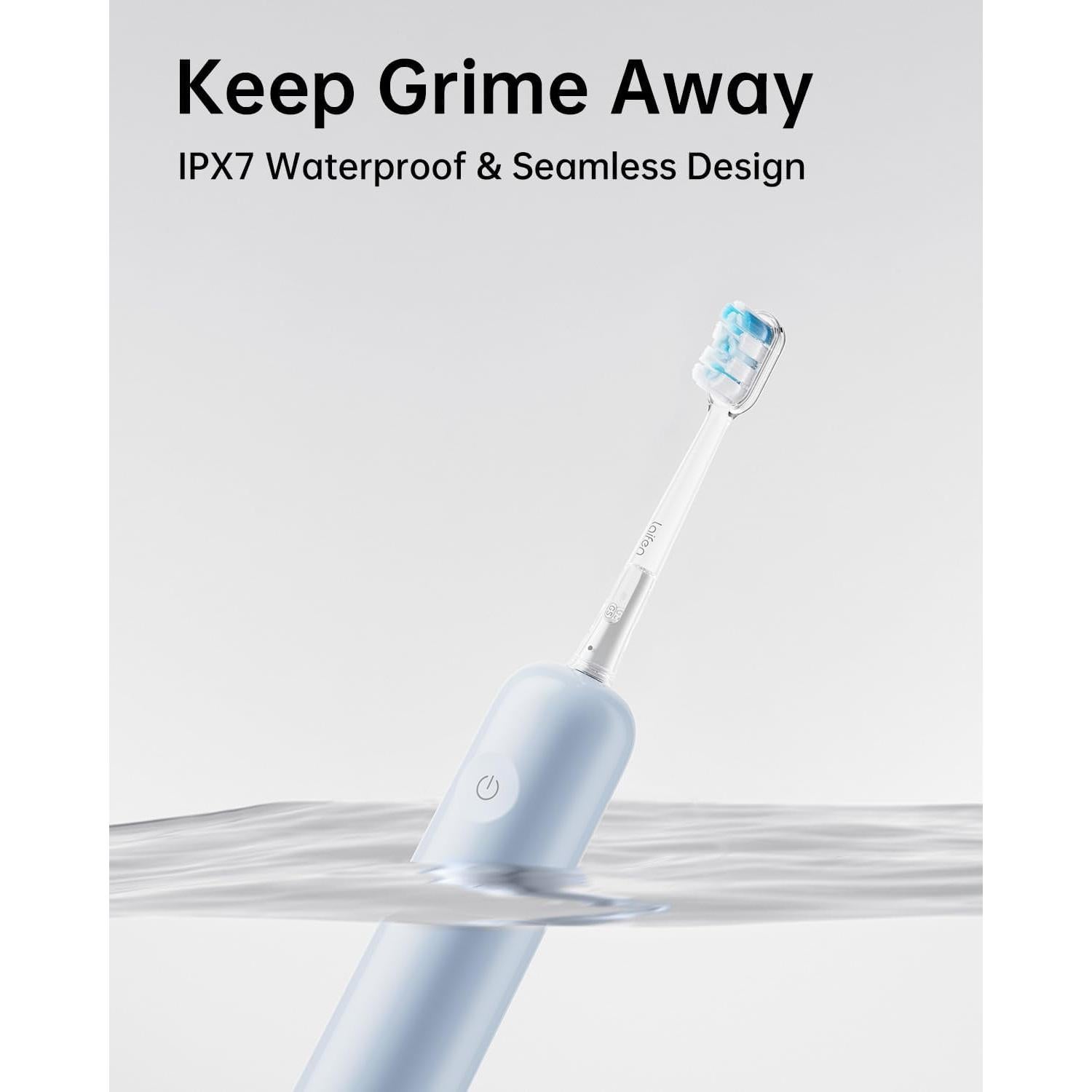 Cepillo de Dientes Eléctrico Laifen Wave Azul, 3 Cabezas, App