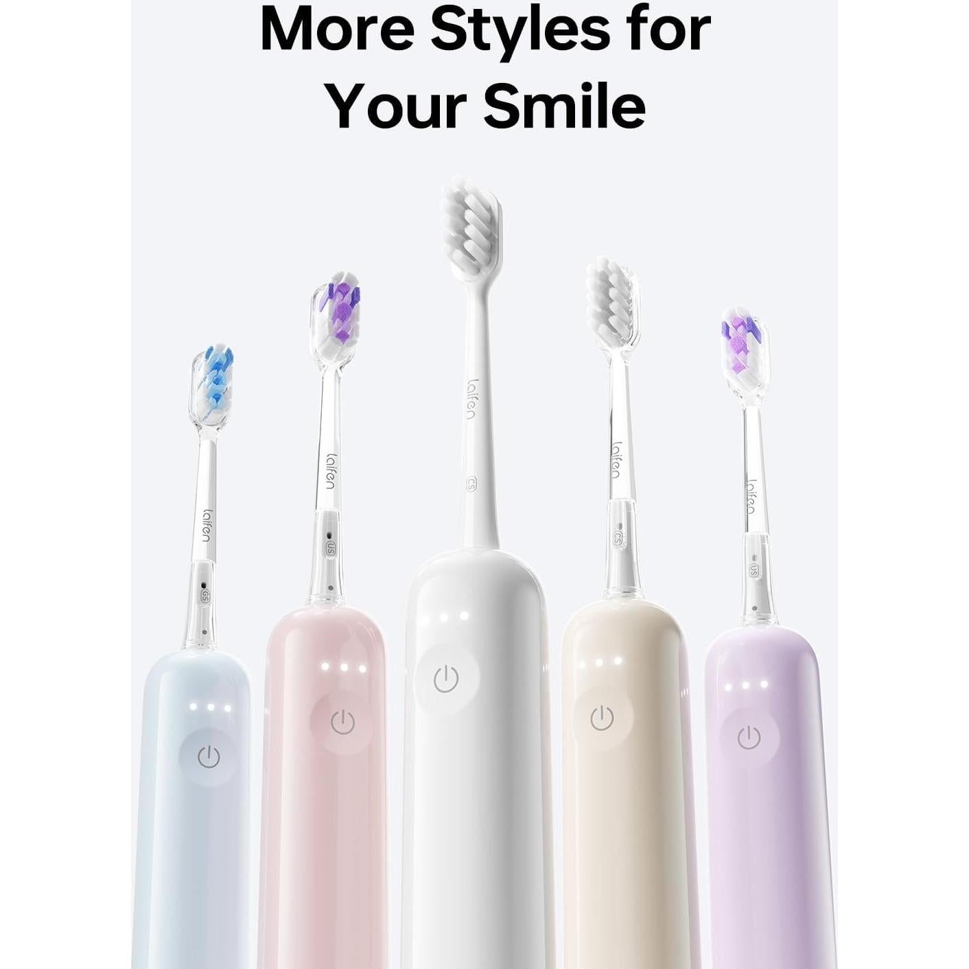 Cepillo de Dientes Eléctrico Laifen Wave Azul, 3 Cabezas, App