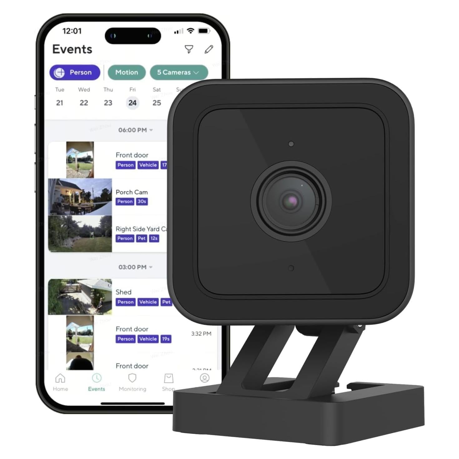 Cámara de Seguridad Wyze Cam V3 1080p Interior/Exterior Negro