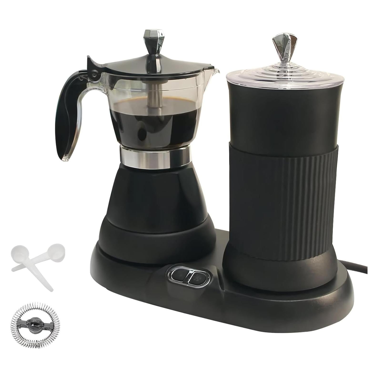 Máquina de Espresso DITOSH 2-en-1 con Espumador de Leche Negro