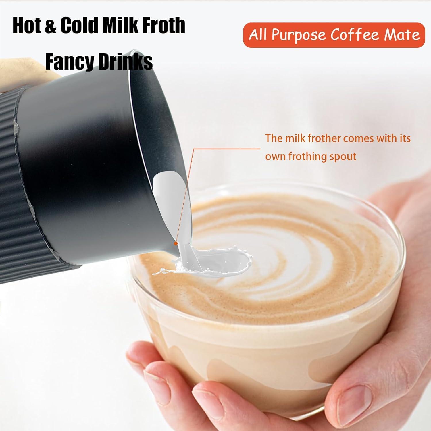 Máquina de Espresso DITOSH 2-en-1 con Espumador de Leche Negro