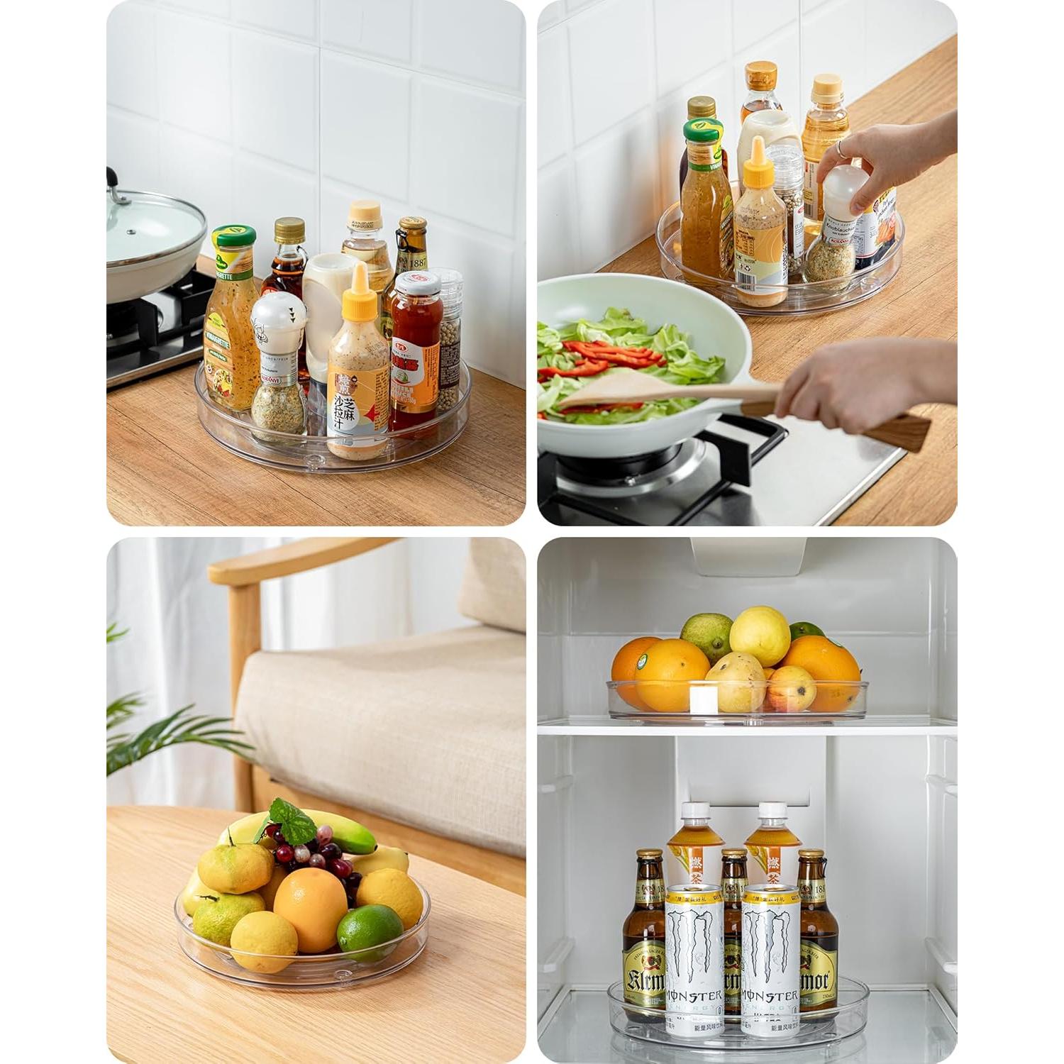 Organizador Giratorio Roninkier 9" Transparente - Paquete de 2