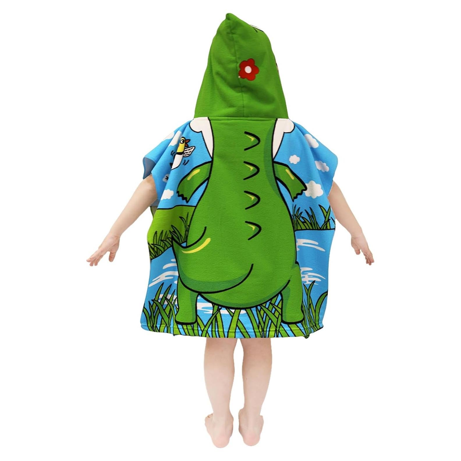 Toalla de Playa con Capucha Growell Verde Caimán 61x61 cm