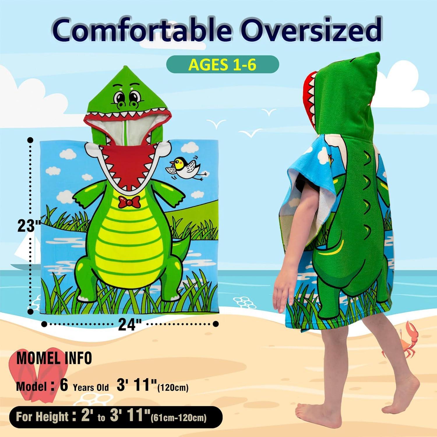 Toalla de Playa con Capucha Growell Verde Caimán 61x61 cm