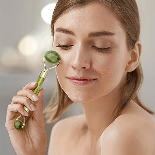 Rodillo de Jade + Gua Sha Ysrisny - Masaje Facial Antienvejecimiento