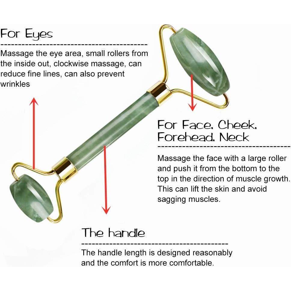 Rodillo de Jade + Gua Sha Ysrisny - Masaje Facial Antienvejecimiento