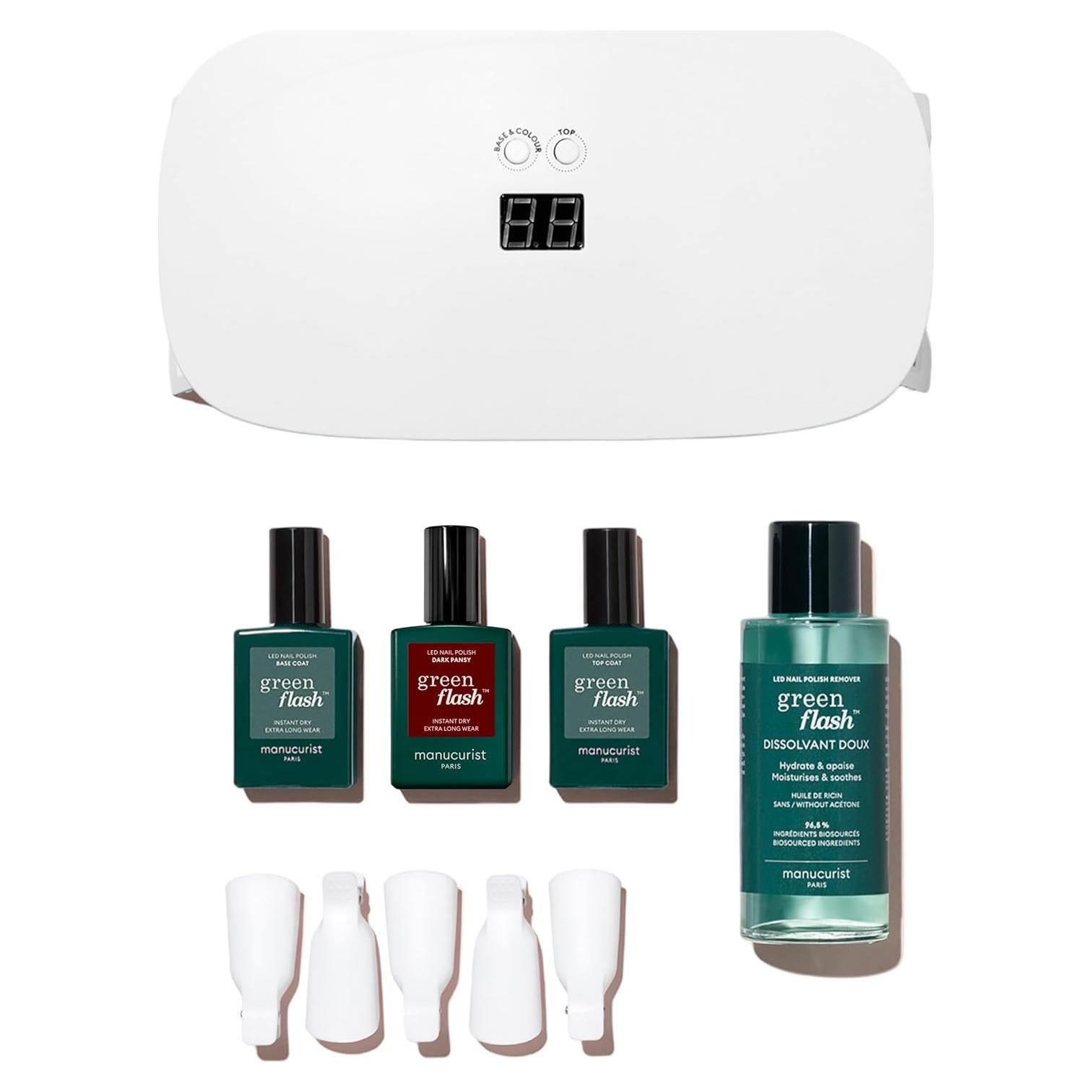 Kit de Uñas en Gel Manucurist LED 24W - Capa Base, Color y Removedor