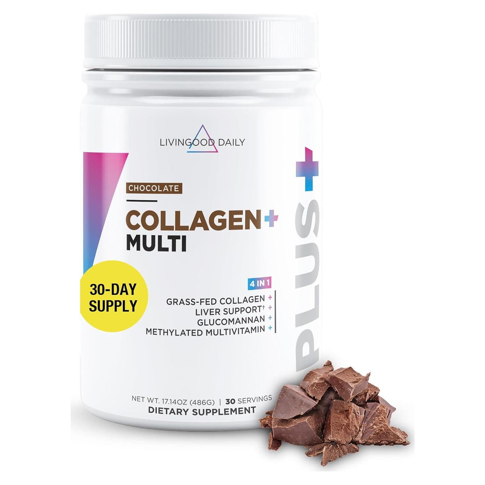 Polvo de Colágeno Hidrolizado Livingood Daily Chocolate 30 Porciones