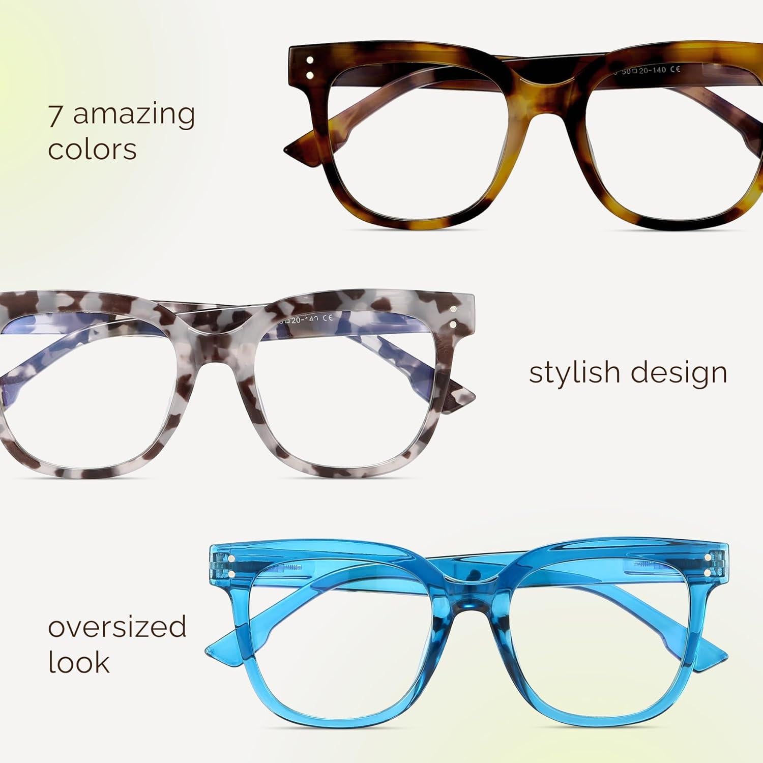 Gafas de Luz Azul Miyya para Mujeres - Chunky Oversized UV400