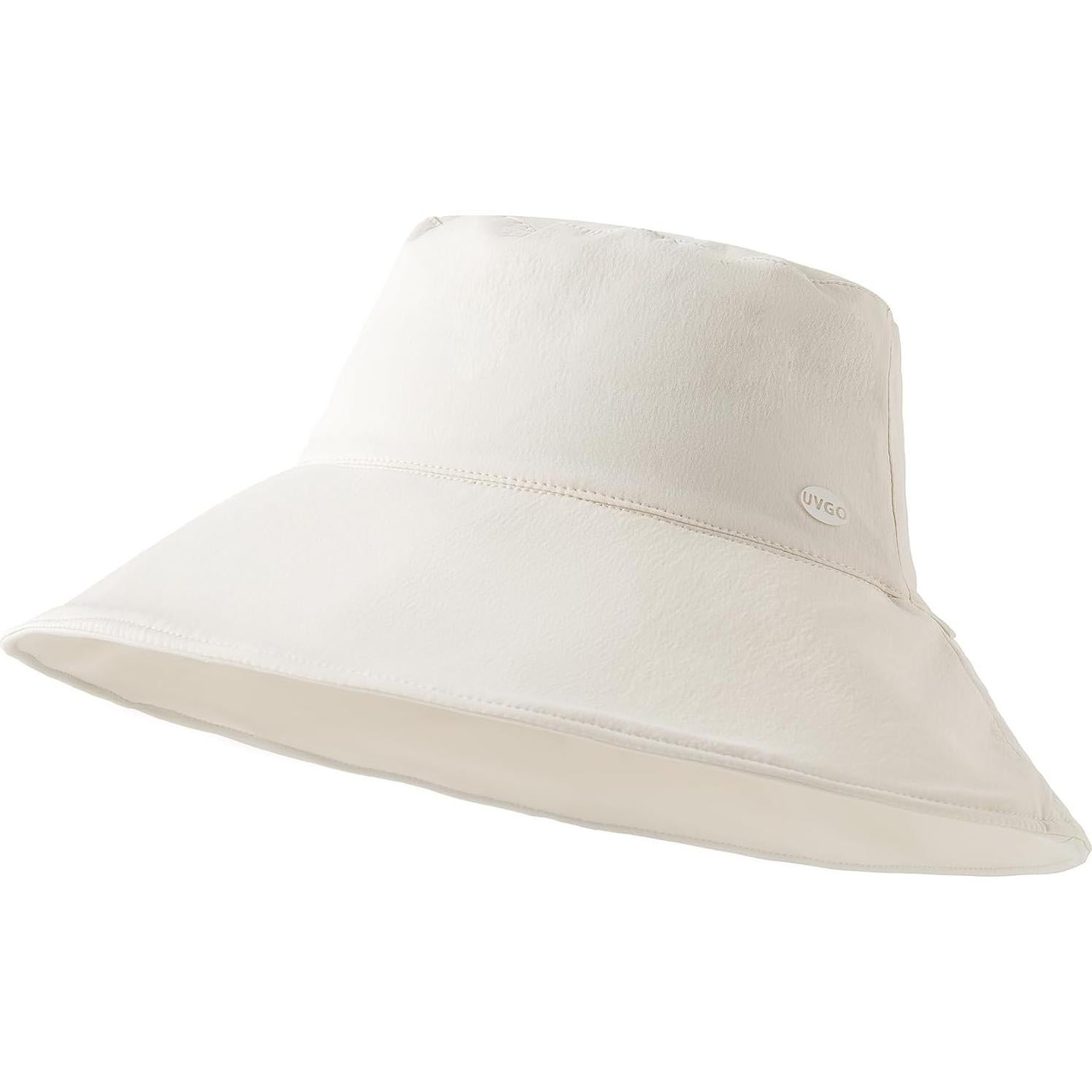 Sombrero de Cubo Plegable para Mujeres Beige - Secado Rápido