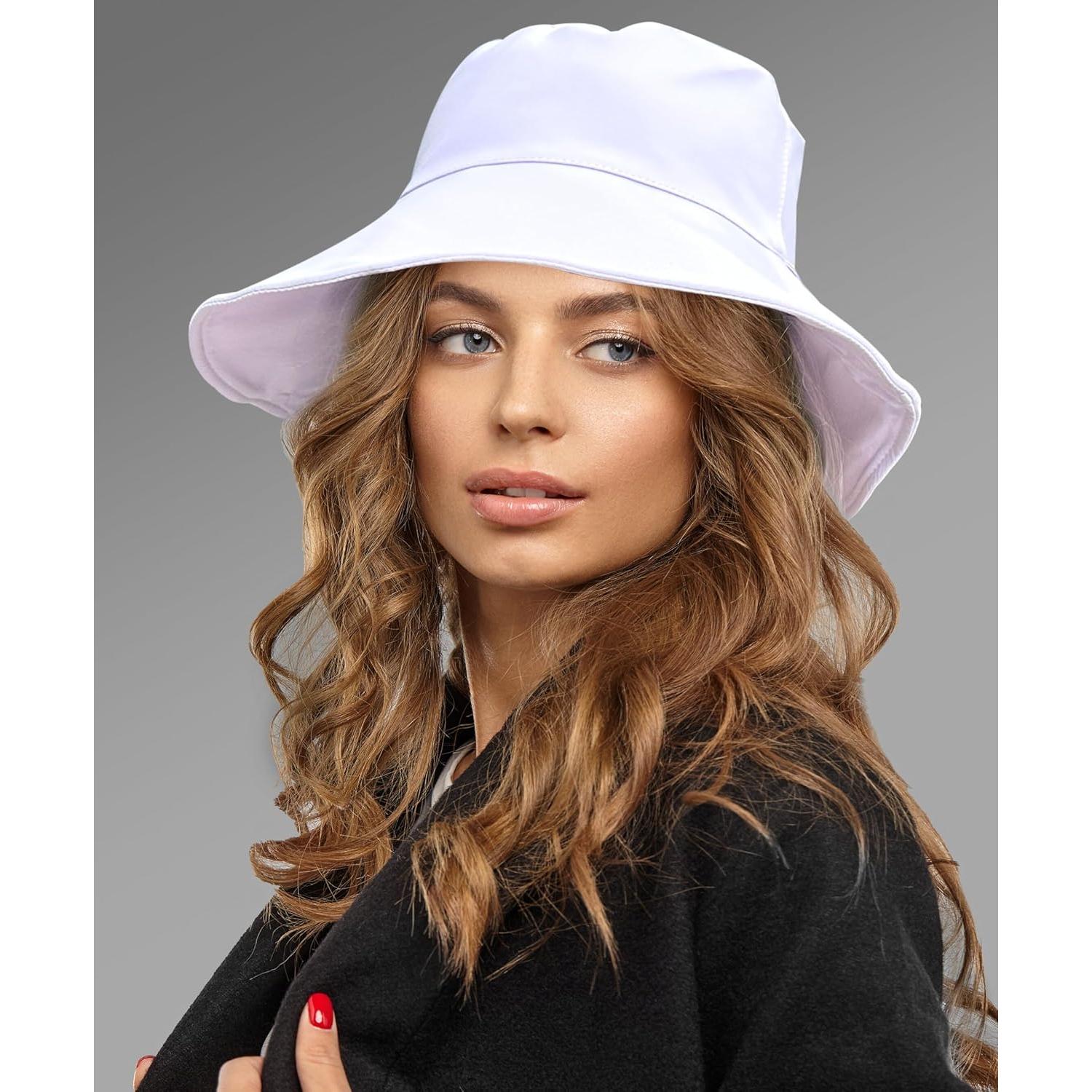 Sombrero de Cubo Plegable para Mujeres Beige - Secado Rápido