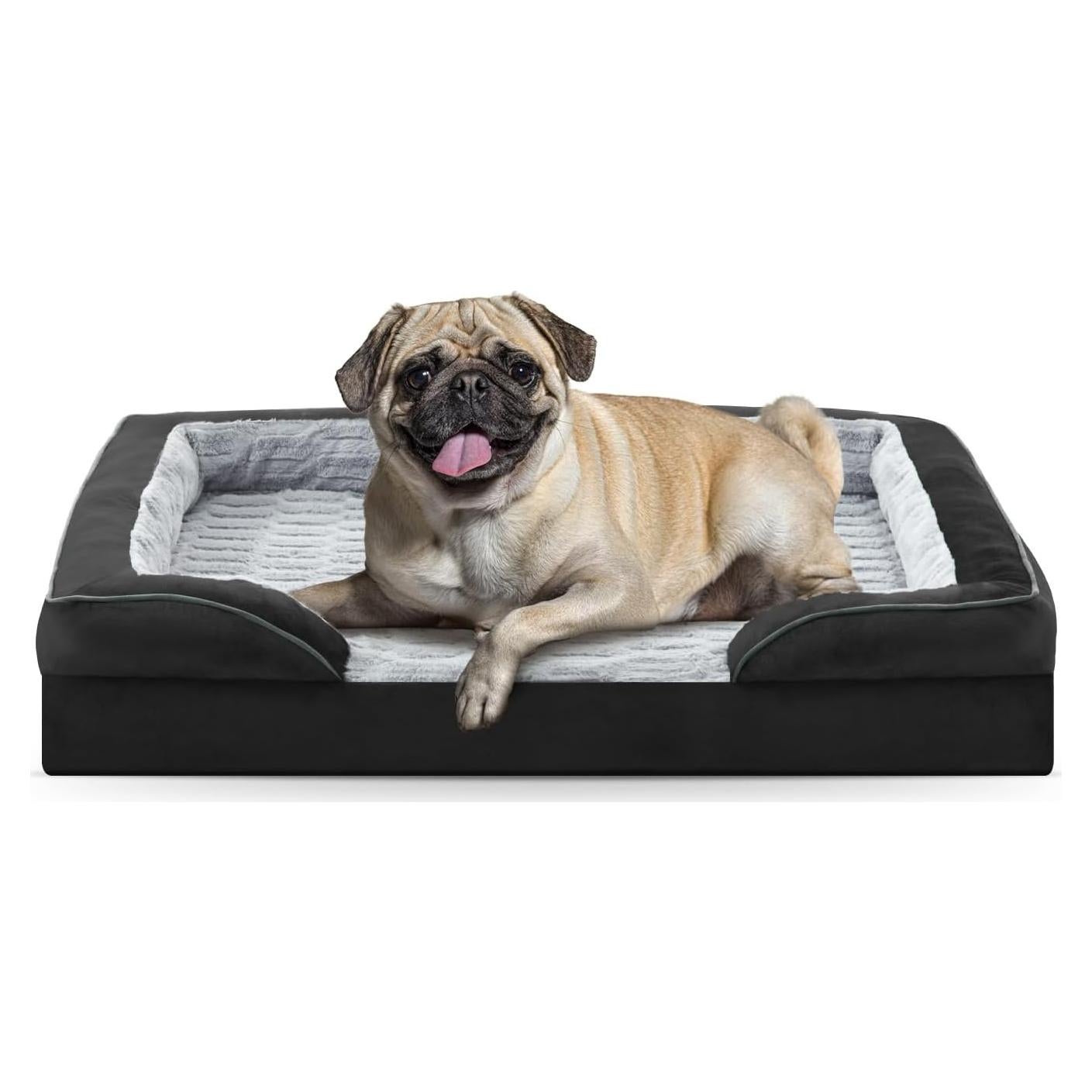 Cama Ortopédica para Perros FURTIME 71x58cm Negra Lavable
