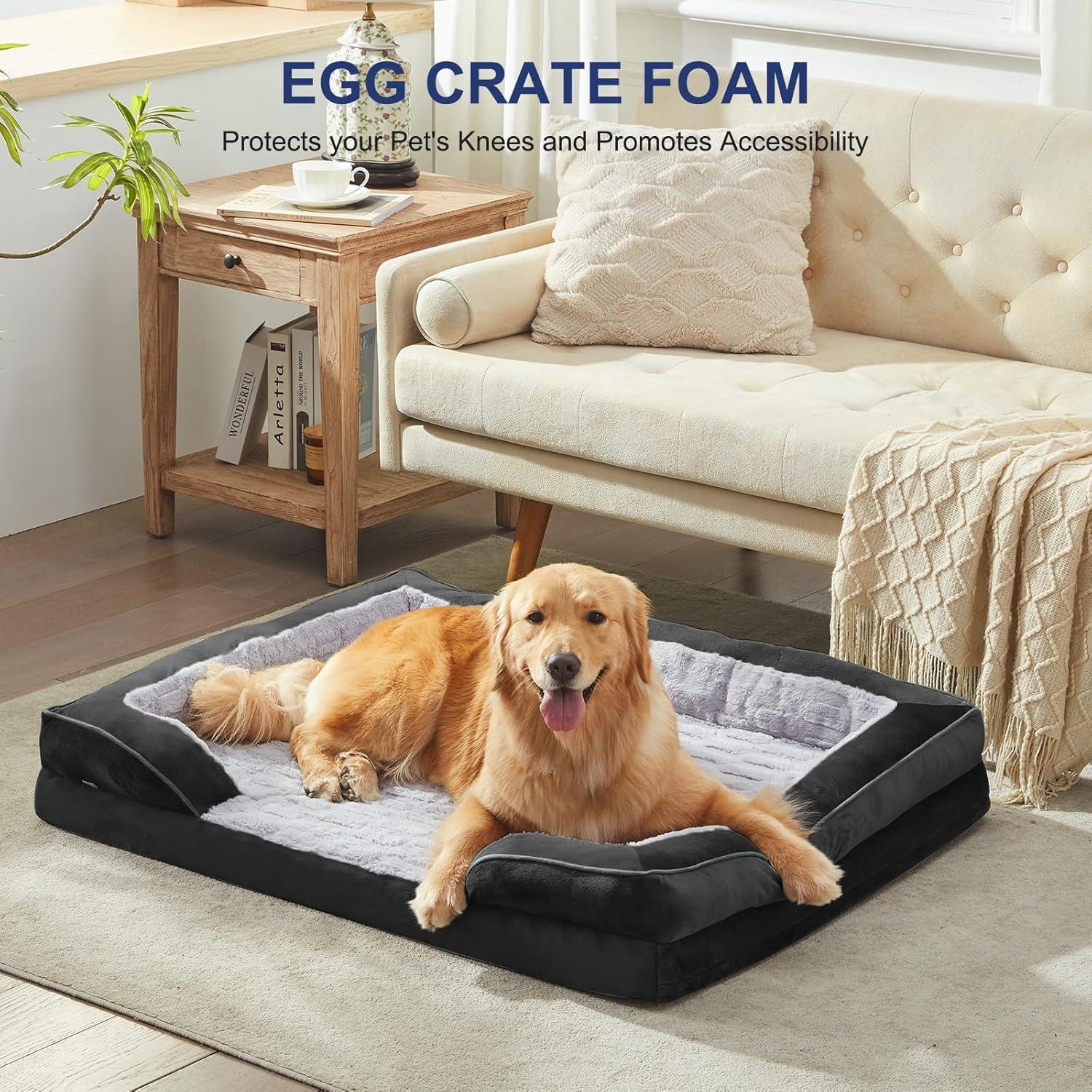 Cama Ortopédica para Perros FURTIME 71x58cm Negra Lavable