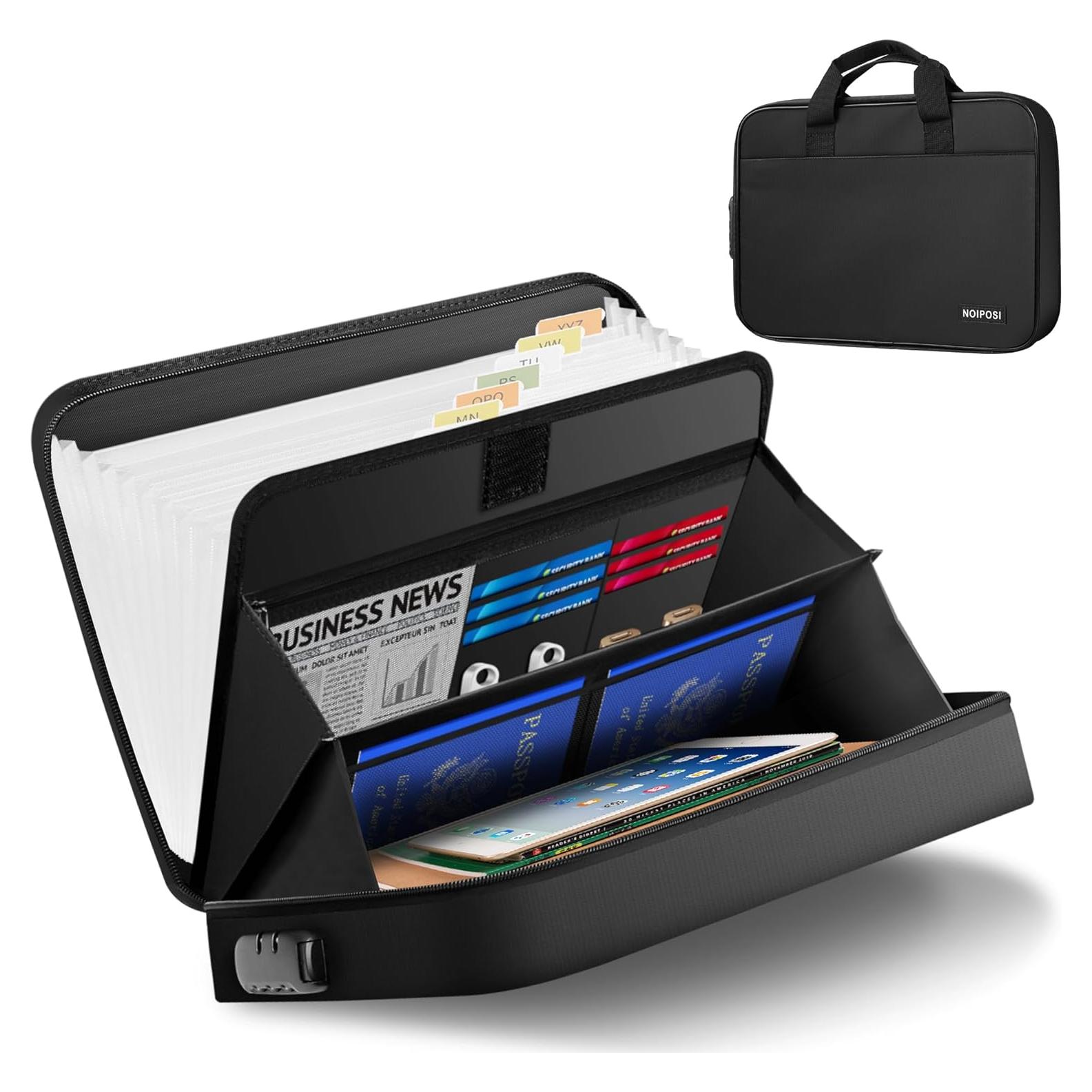 Bolsa de Documentos Noiposi a Prueba de Fuego 13 Bolsillos