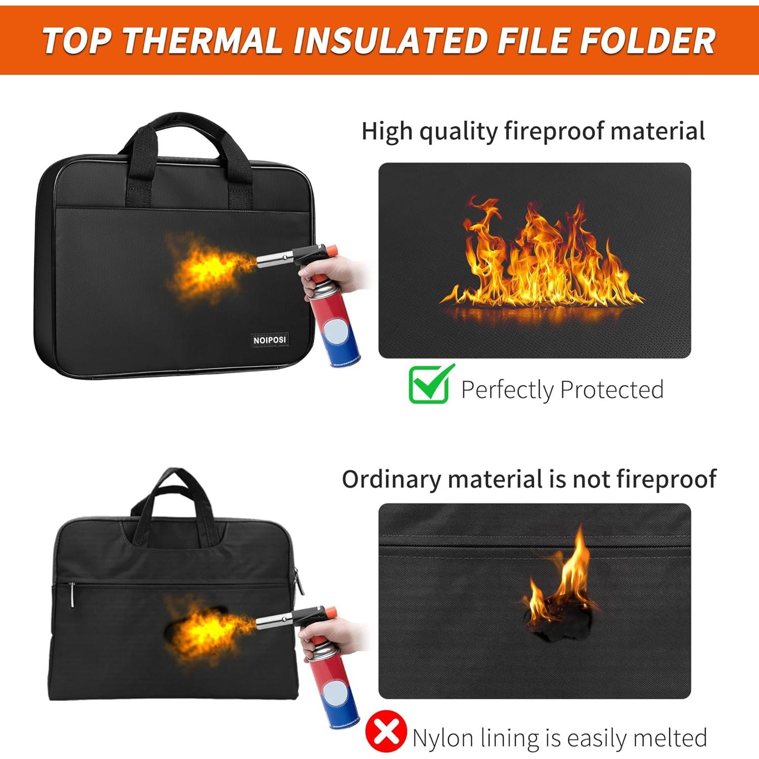 Bolsa de Documentos Noiposi a Prueba de Fuego 13 Bolsillos