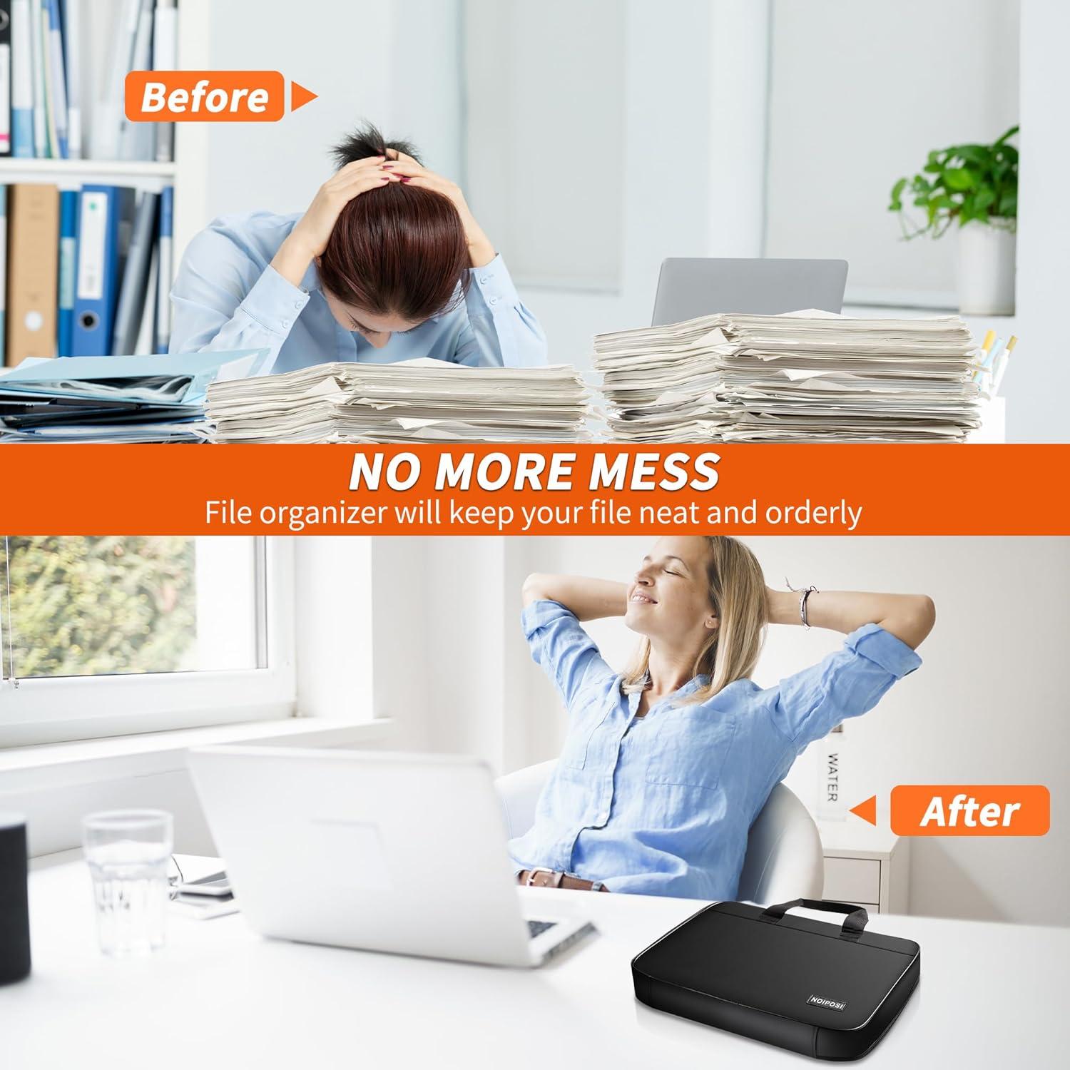 Bolsa de Documentos Noiposi a Prueba de Fuego 13 Bolsillos