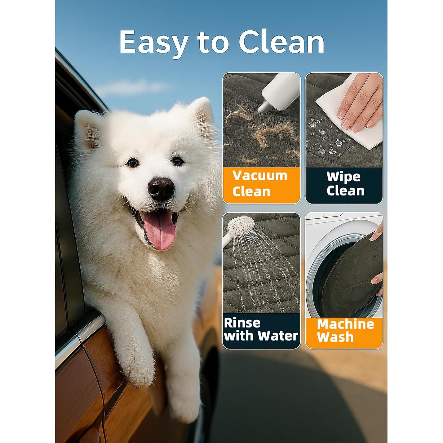 Funda de Asiento para Perros Fidozen SC9V1 Negra Impermeable